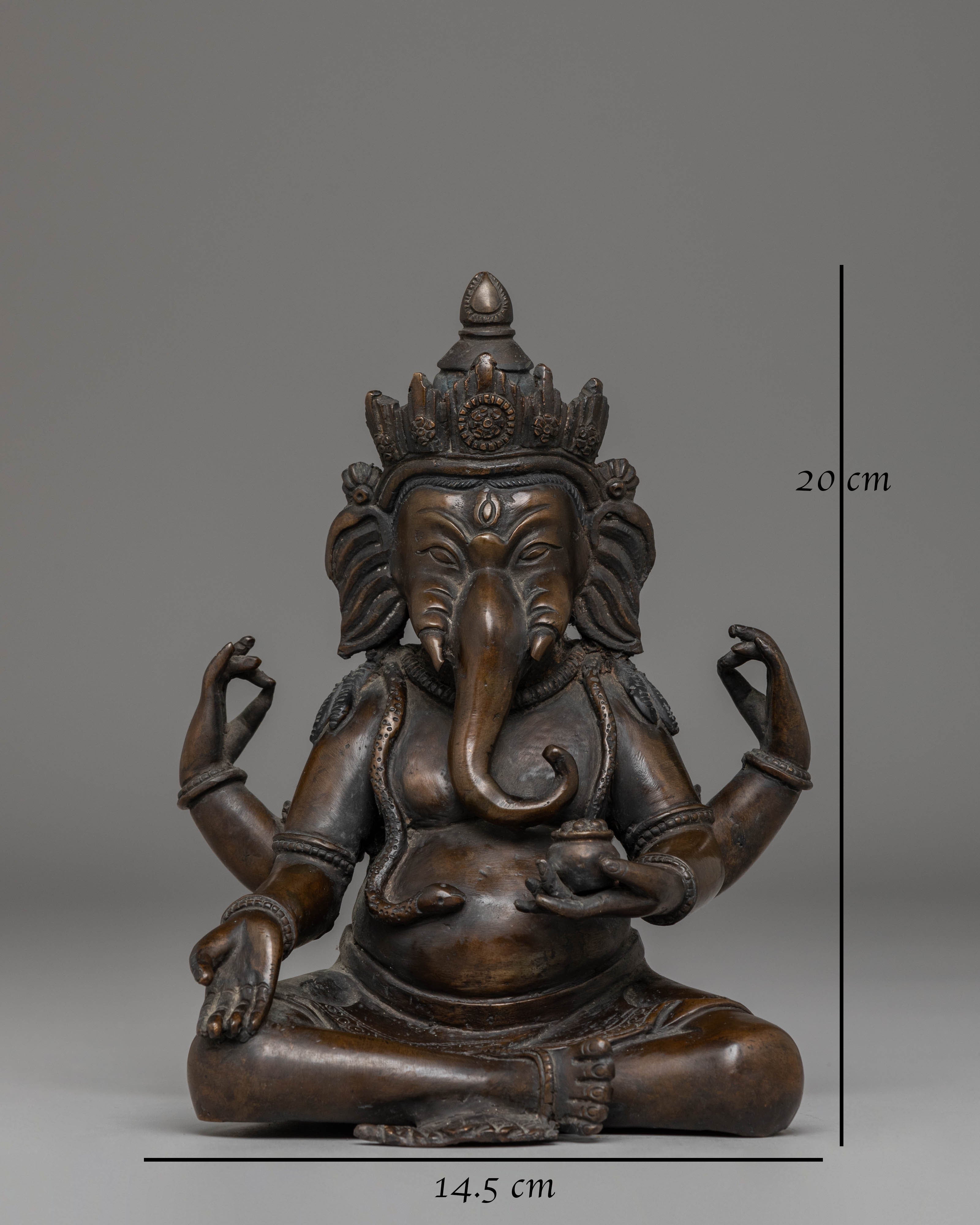 Oxidized Copper Statue of Ganesh | Symbol Of Wisdom