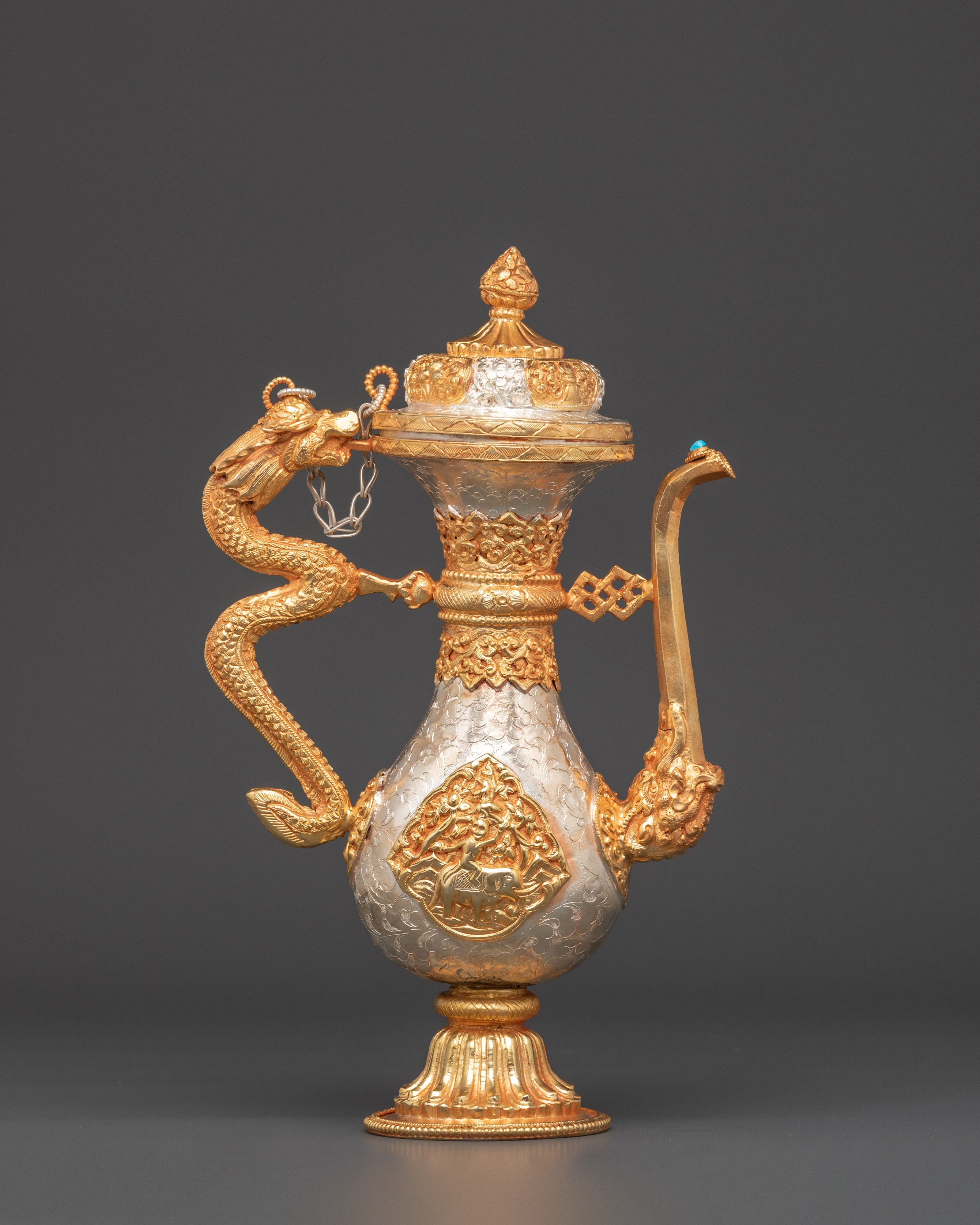 Handcrafted Tibetan Bhumba Ritual Vase 