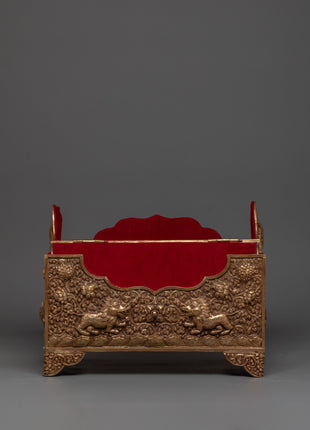 Copper Treasure Box with Gold Plating | Snow Lion Guardians