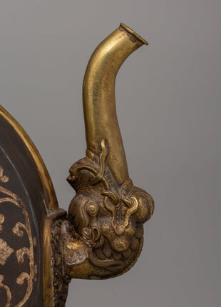 Tibetan Buddhist Beer Pitcher Set | Ritual and Decorative Masterpiece