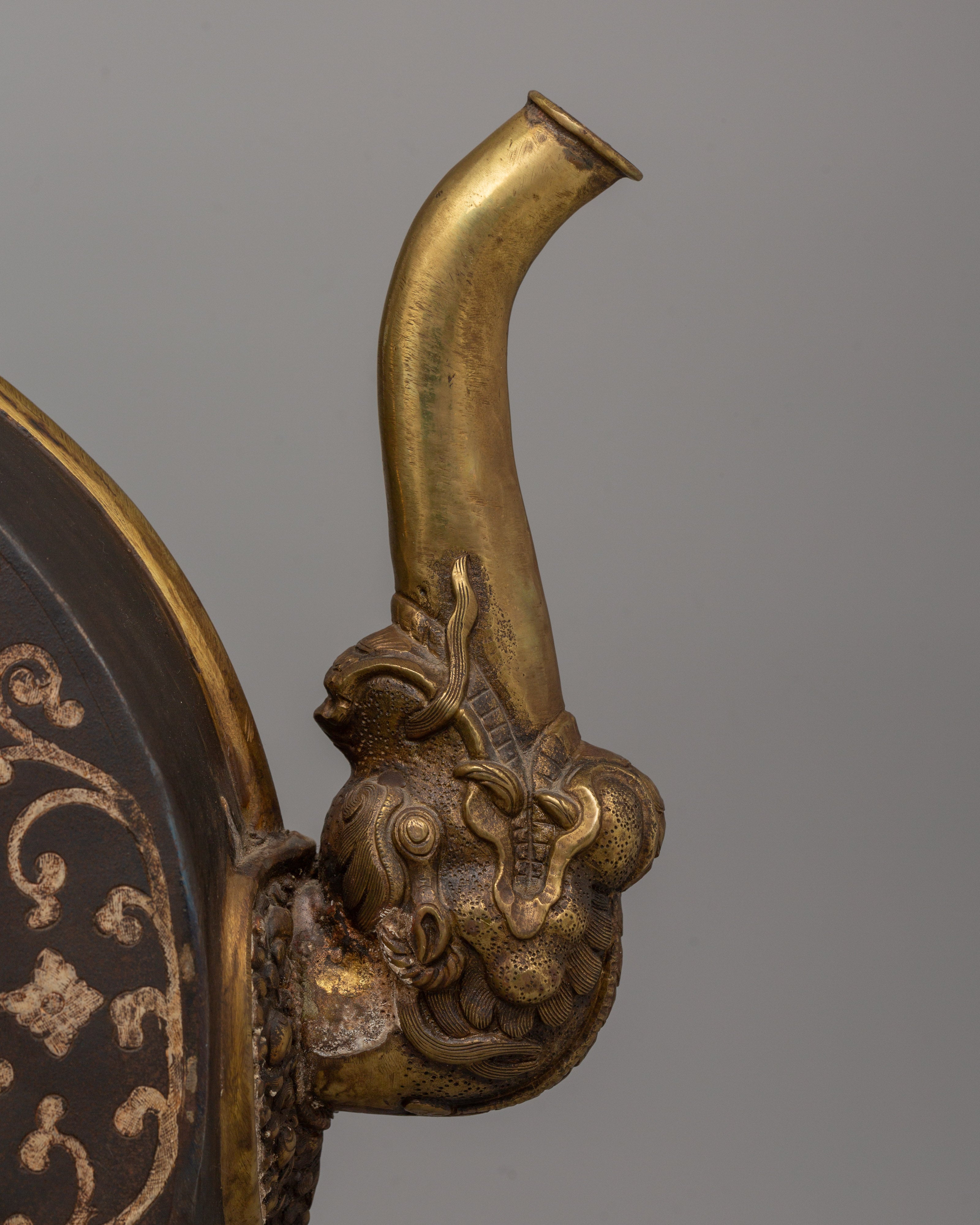 Tibetan Buddhist Beer Pitcher Set | Ritual and Decorative Masterpiece