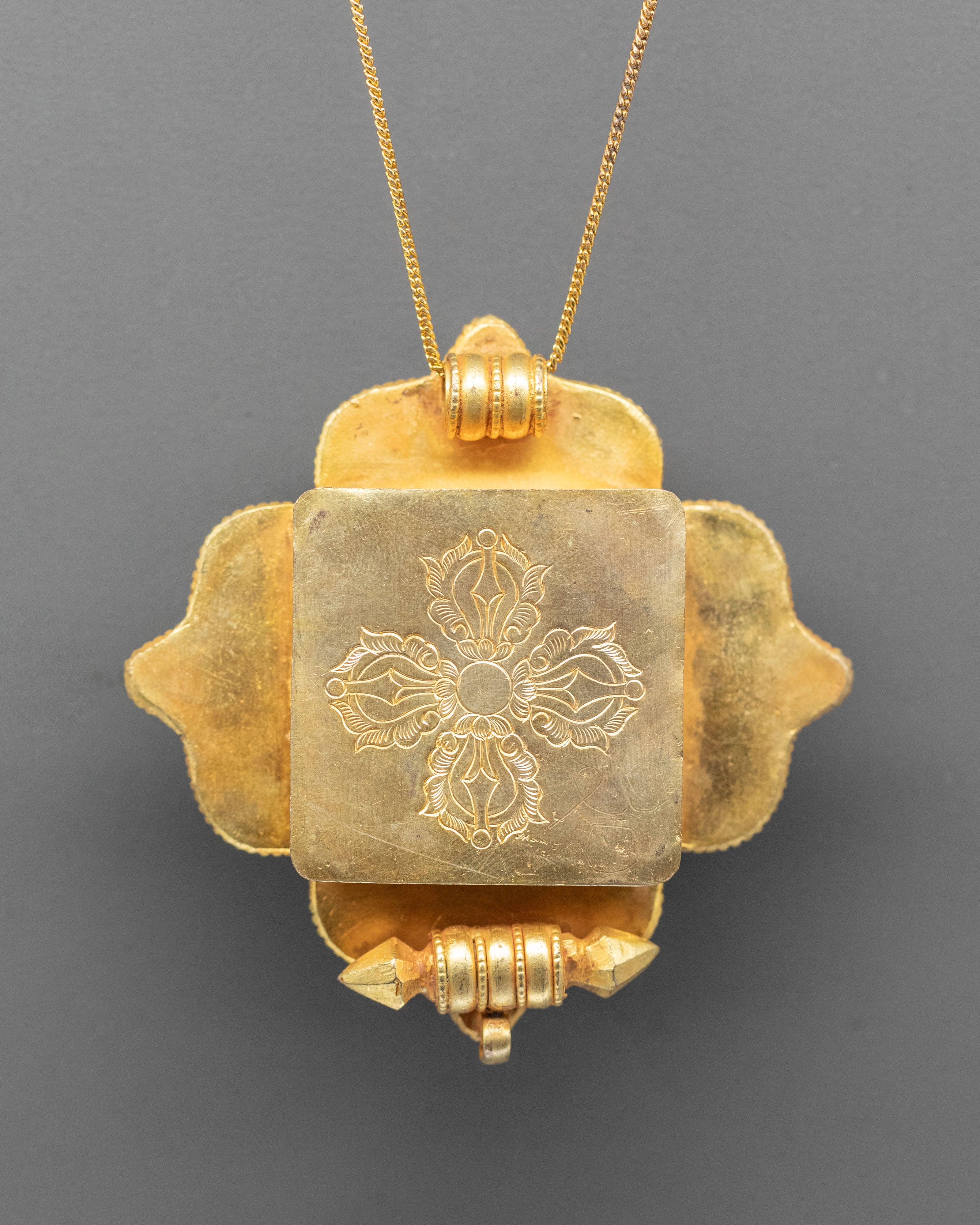 Buddhist Ghau Box Pendant | Tibetan Jewelry