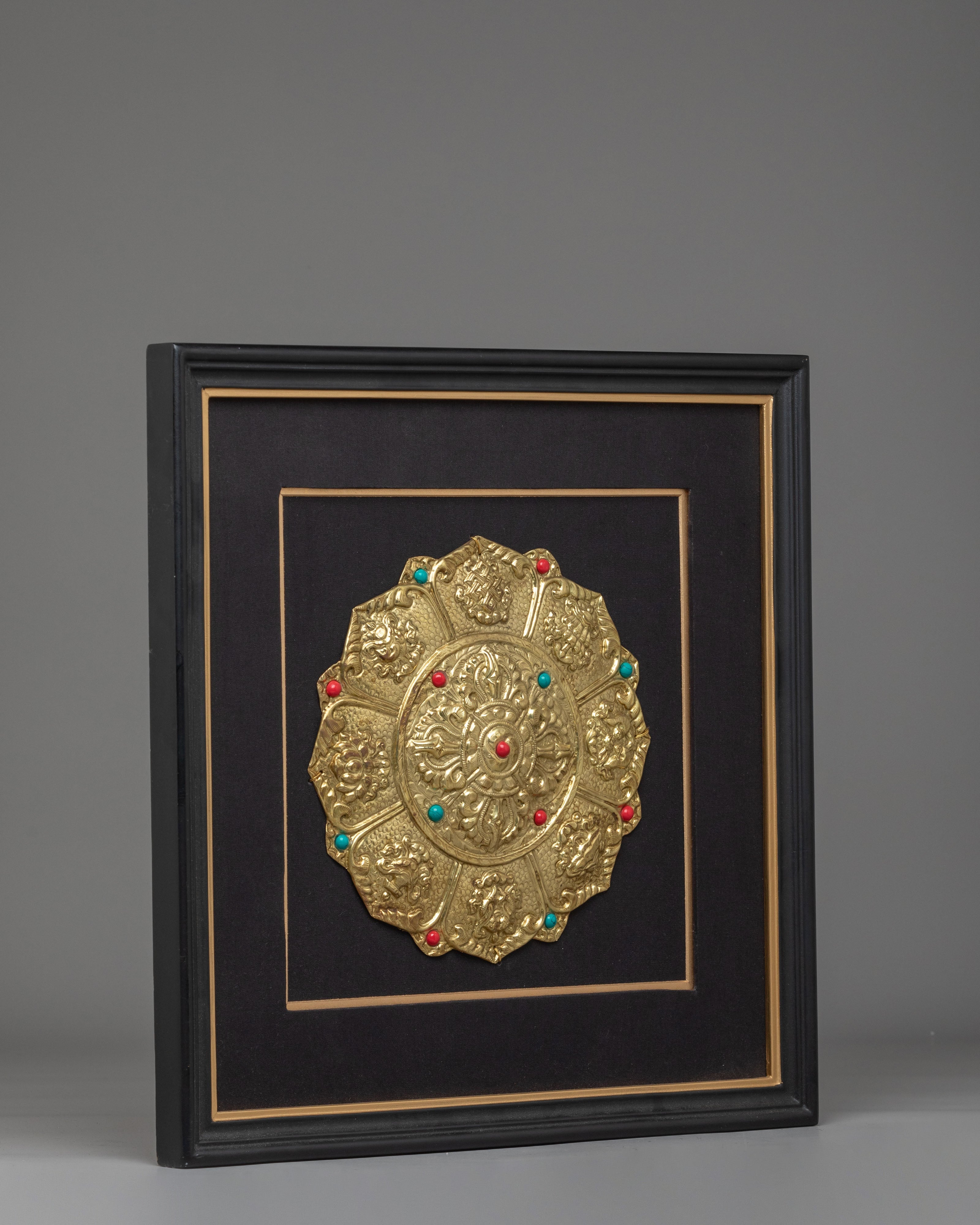Sacred Buddhist Mandala Wall Hanging | Brass Altar Wall Decor