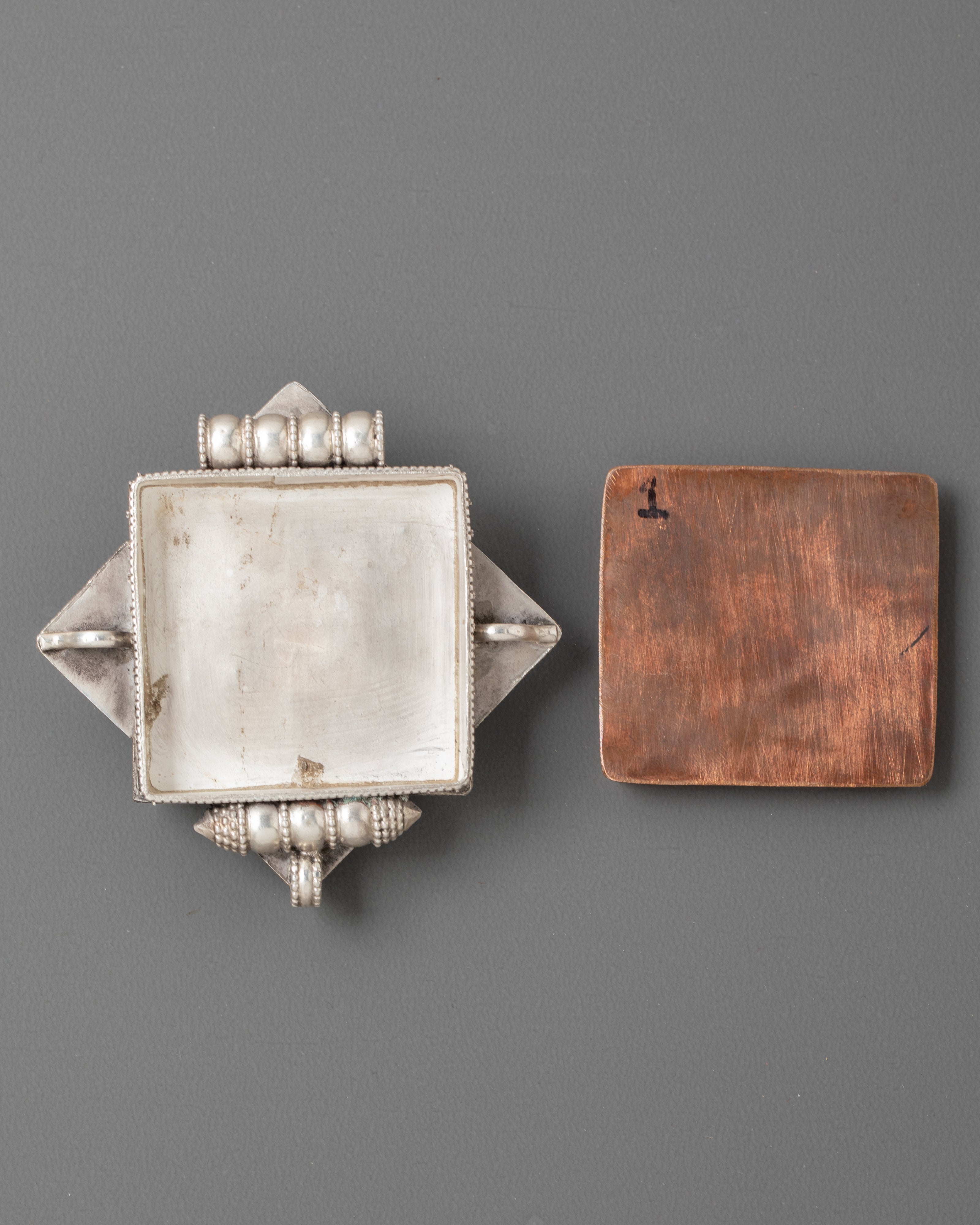 Silver Vase Design Ghau Box Locket | Abundance and Prosperity