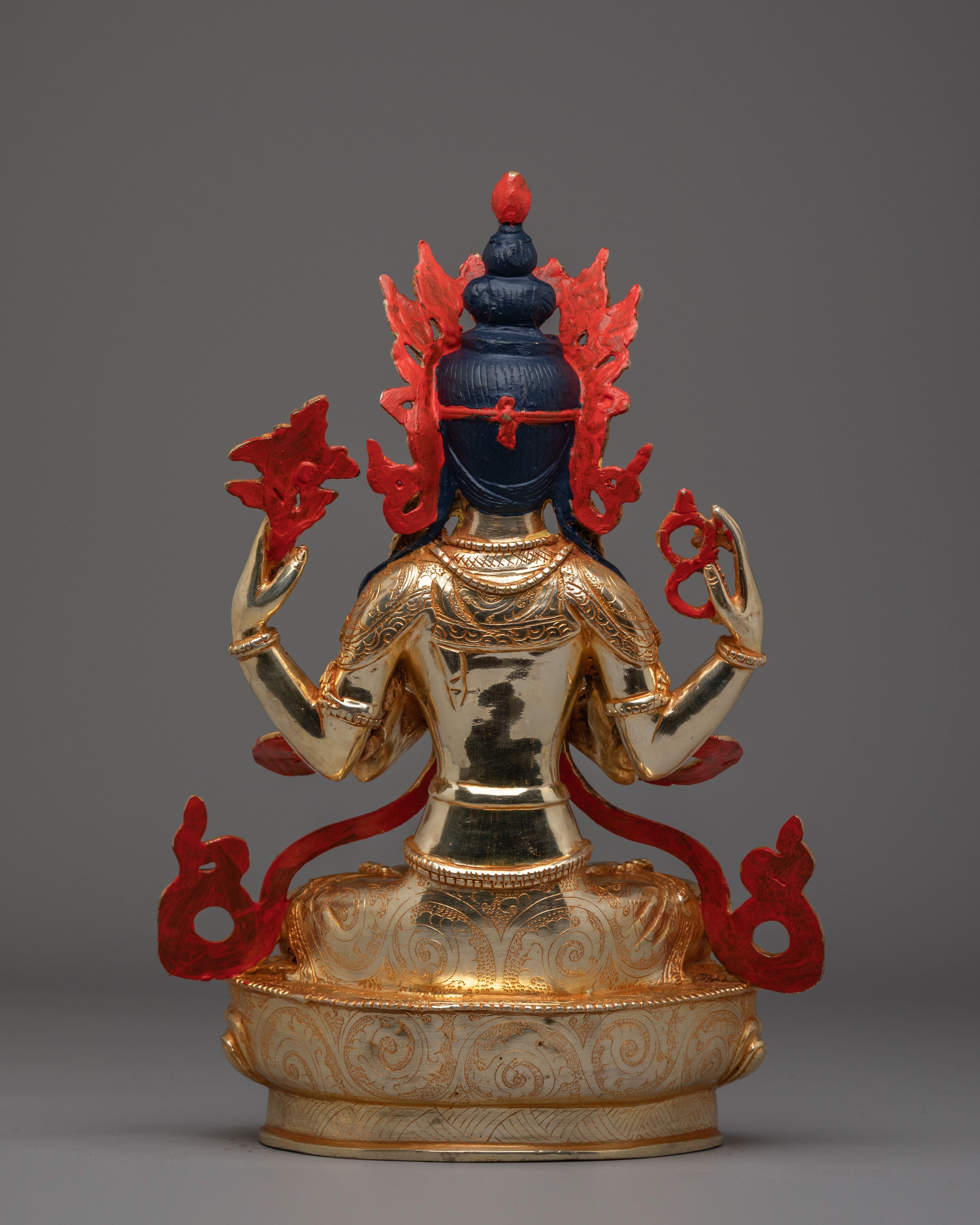 Vajrayana Chenrezig Deity Statue | Tibetan Buddhist Avalokiteshvara Sculpture