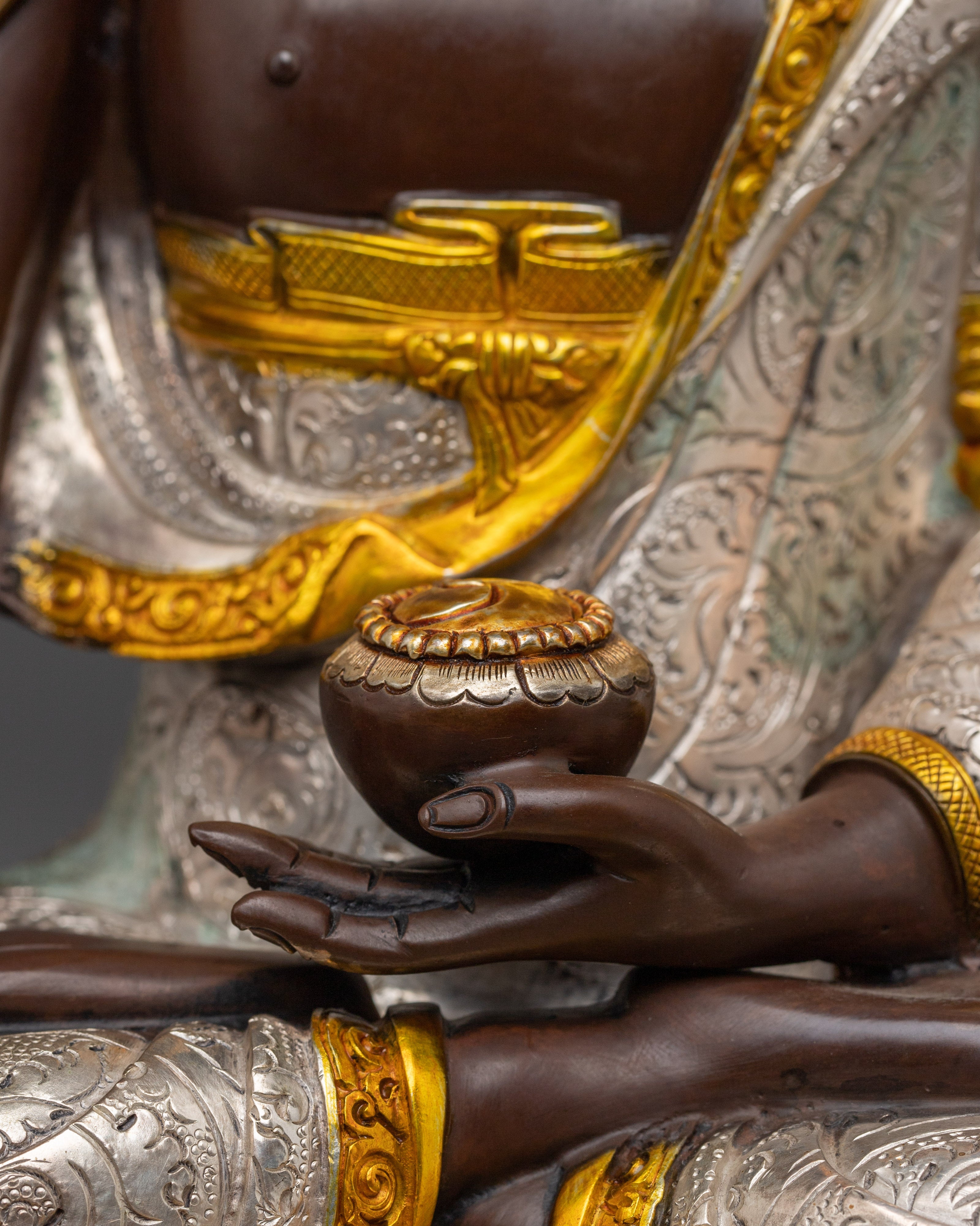 Golden Serene Shakyamuni Buddha Figurine | Enlightenment Symbol Gautama Buddha