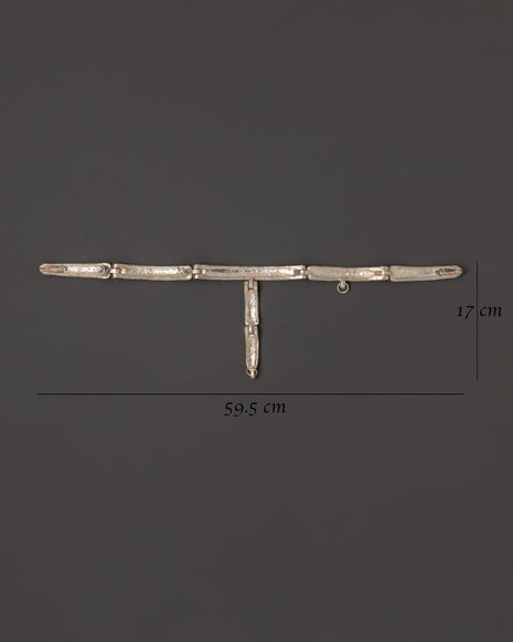 Traditional Tibetan Belt | Silver-Plated White Metal