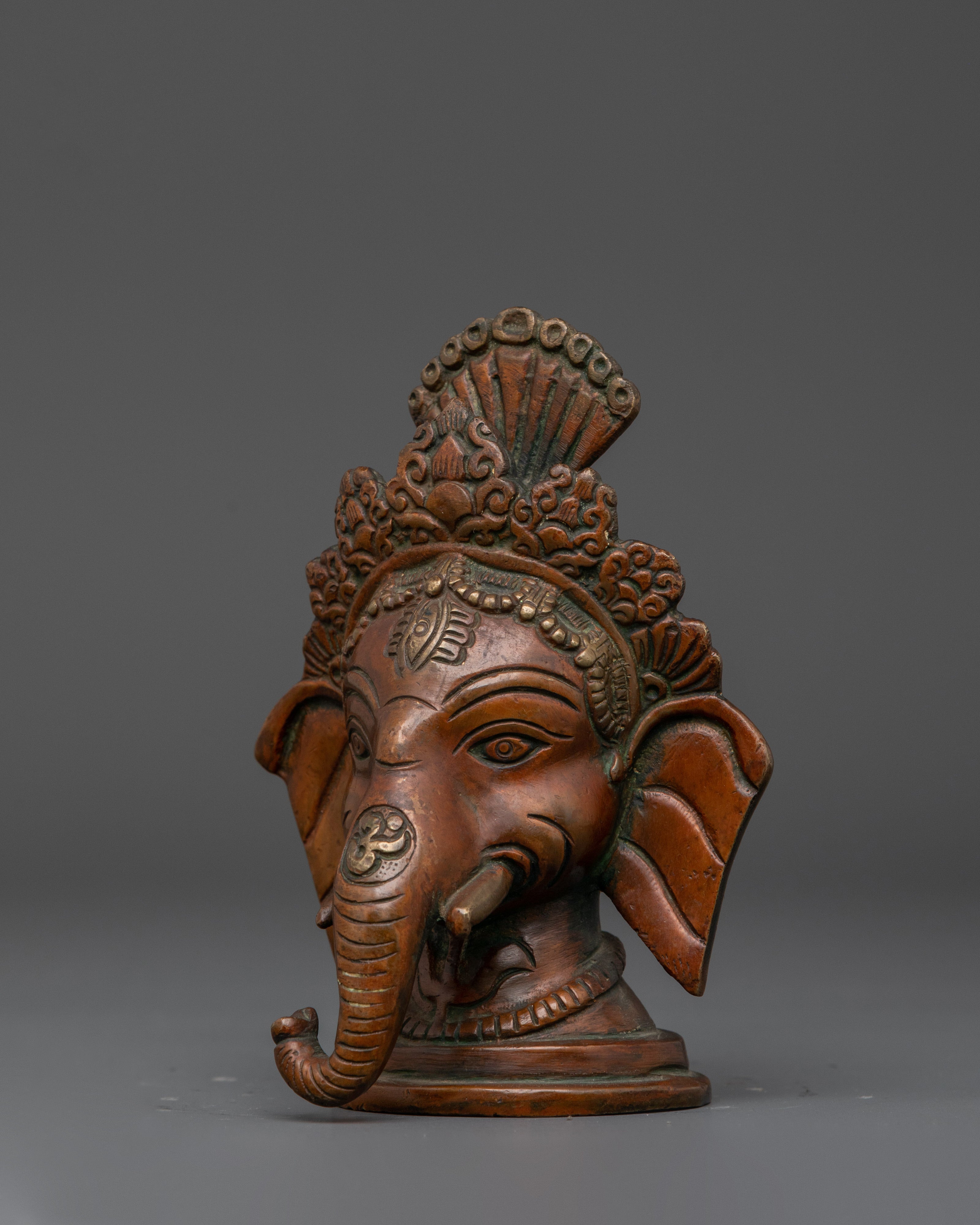 Lord Ganesha Head | Hindu Spiritual Figurine
