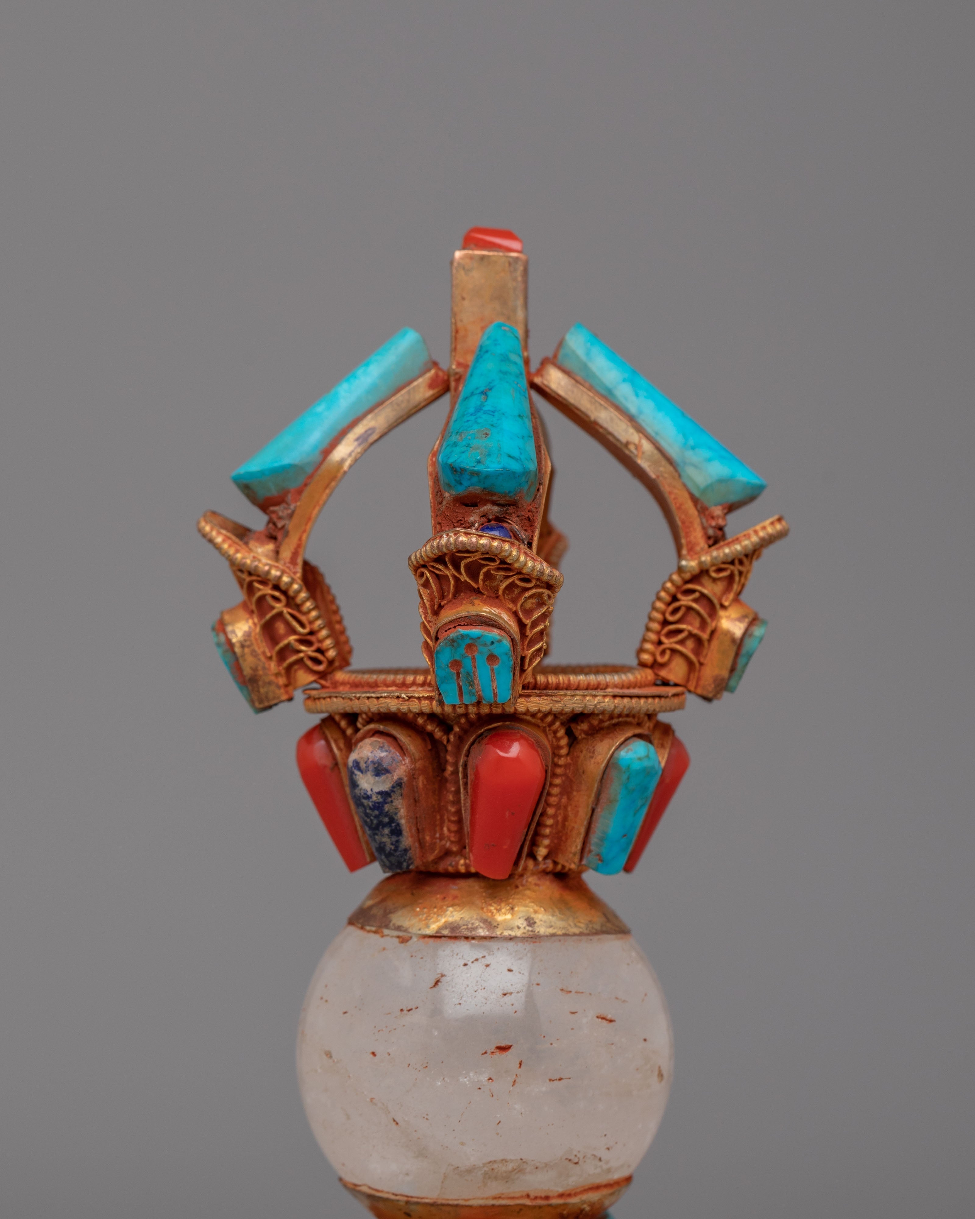 Spiritual Ritual Vajra | Hand-carved gemstone & crystal vajra