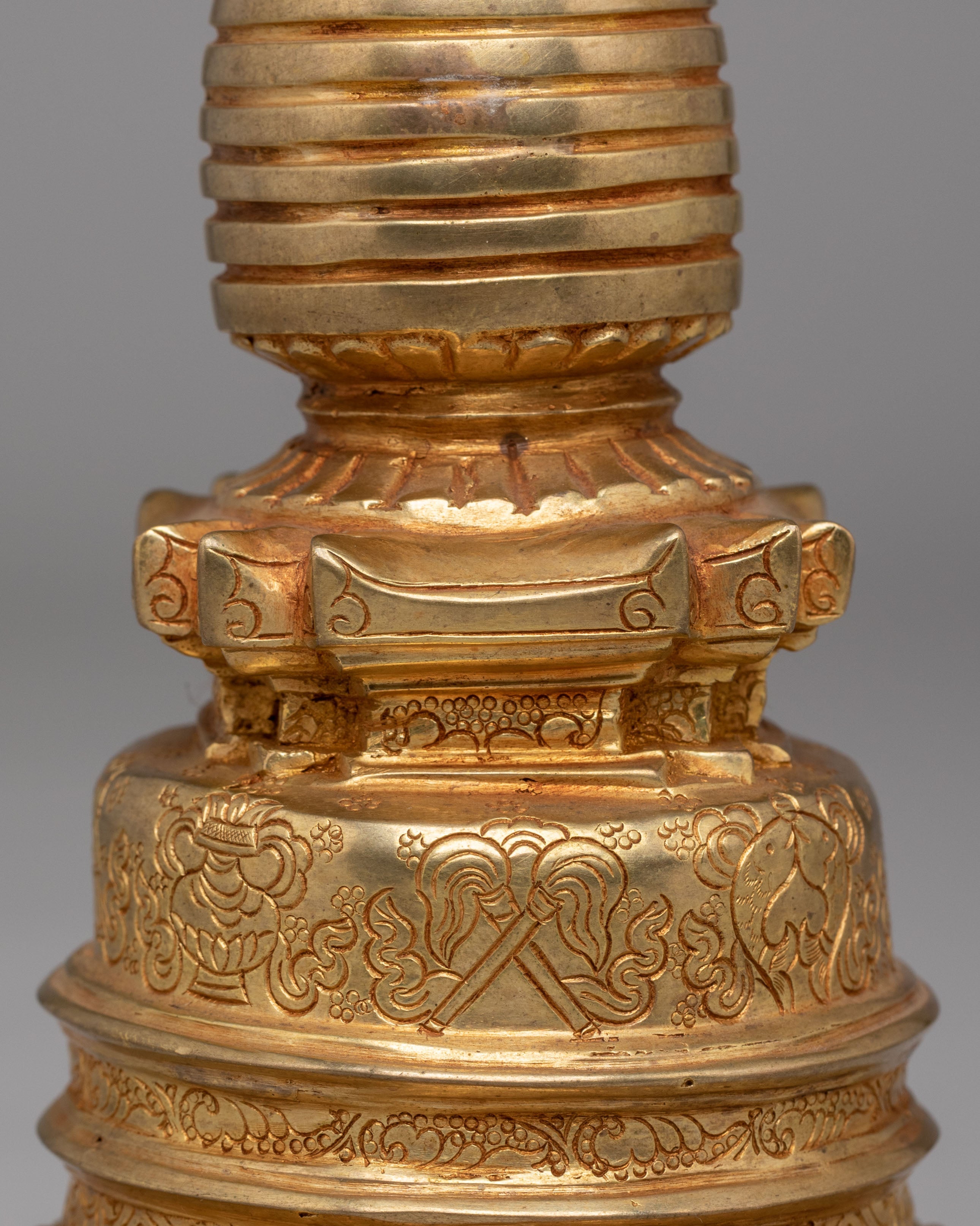 Buddhist Ritual Kadampa Stupa | Tibetan Sacred Sculpture