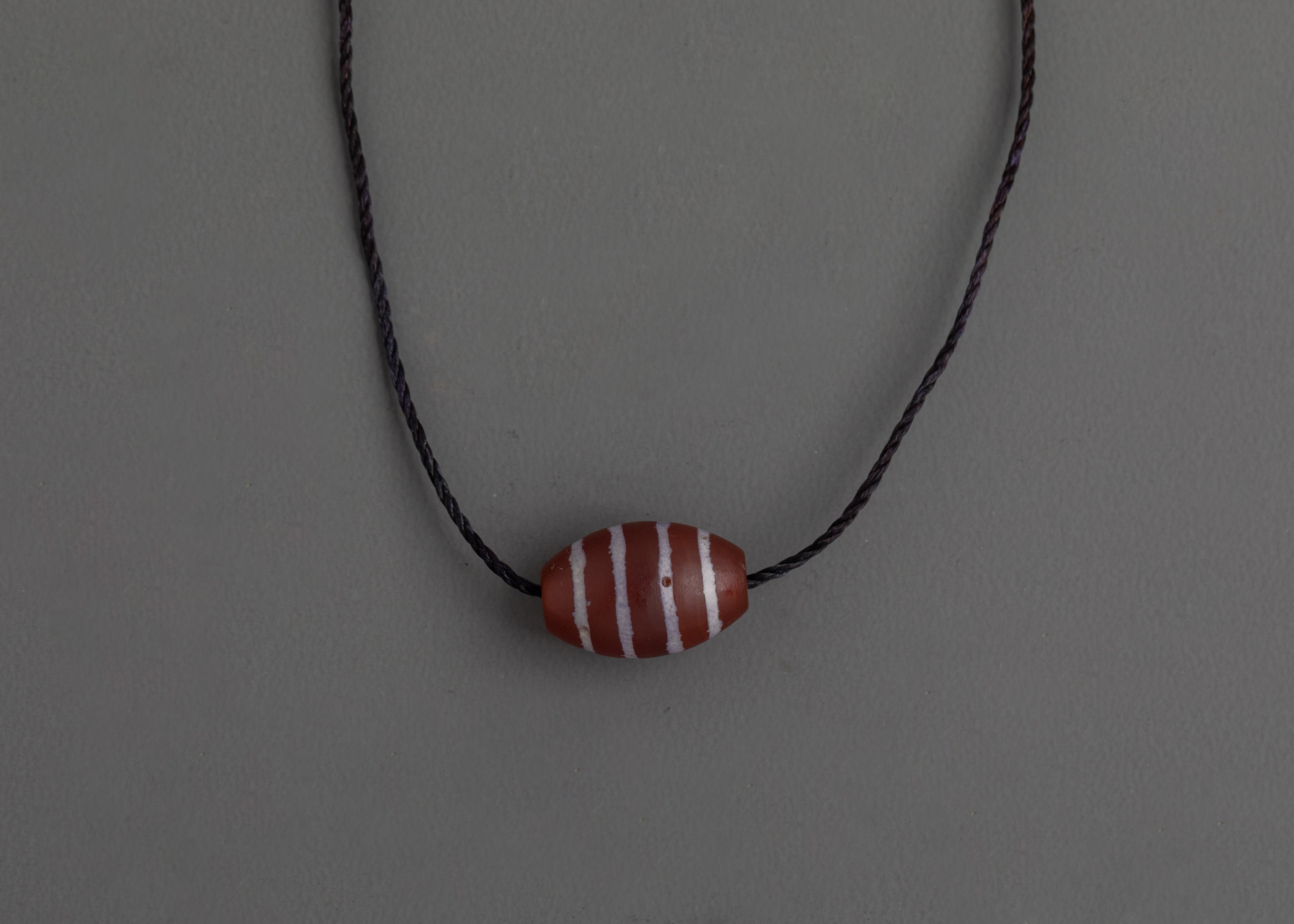 Handmade Dzi Bead Locket With Antique Chong Dzi Bead