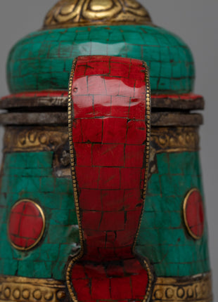 Buddhist Tea Pot  | Himalayan Religious Decorative Tea Pot