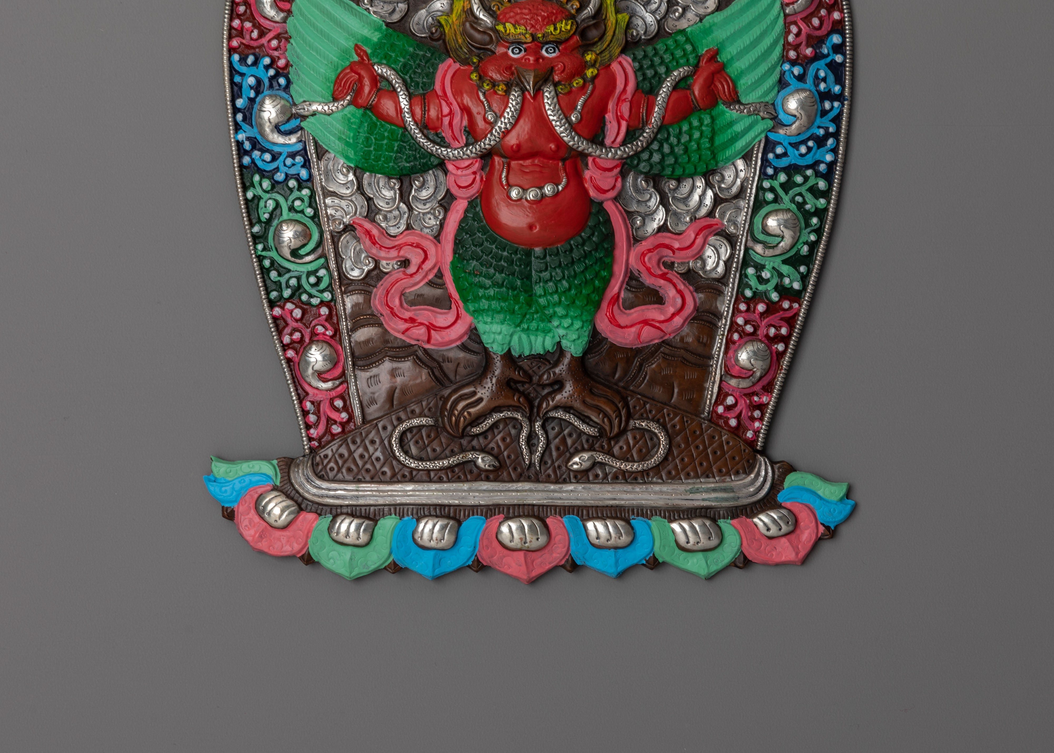 Handcrafted Tibetan Garuda Wall Hanging | Protector Deity