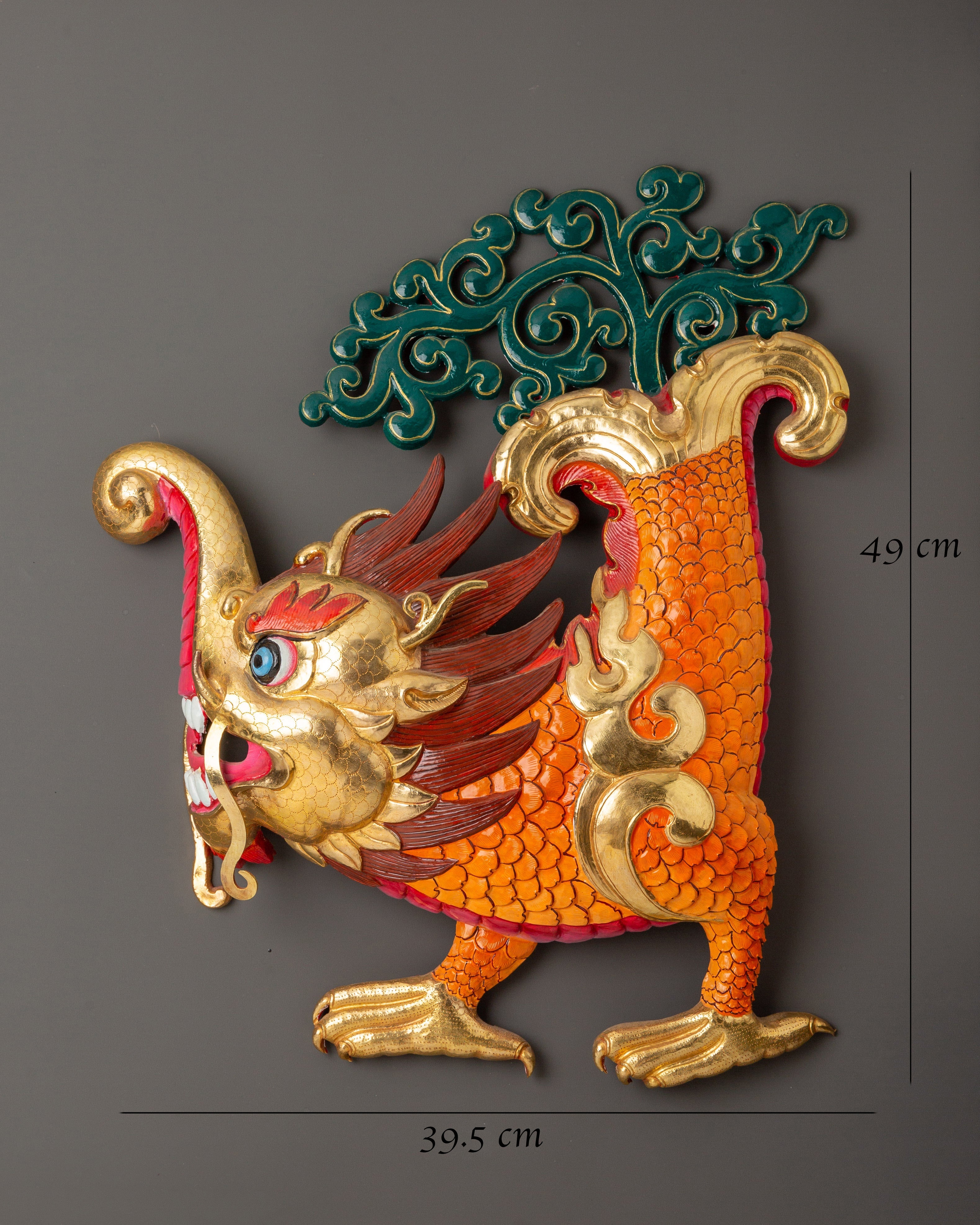 Gold Plated Dragon Wall Hanging Set | Symbol of Power & Prosperity