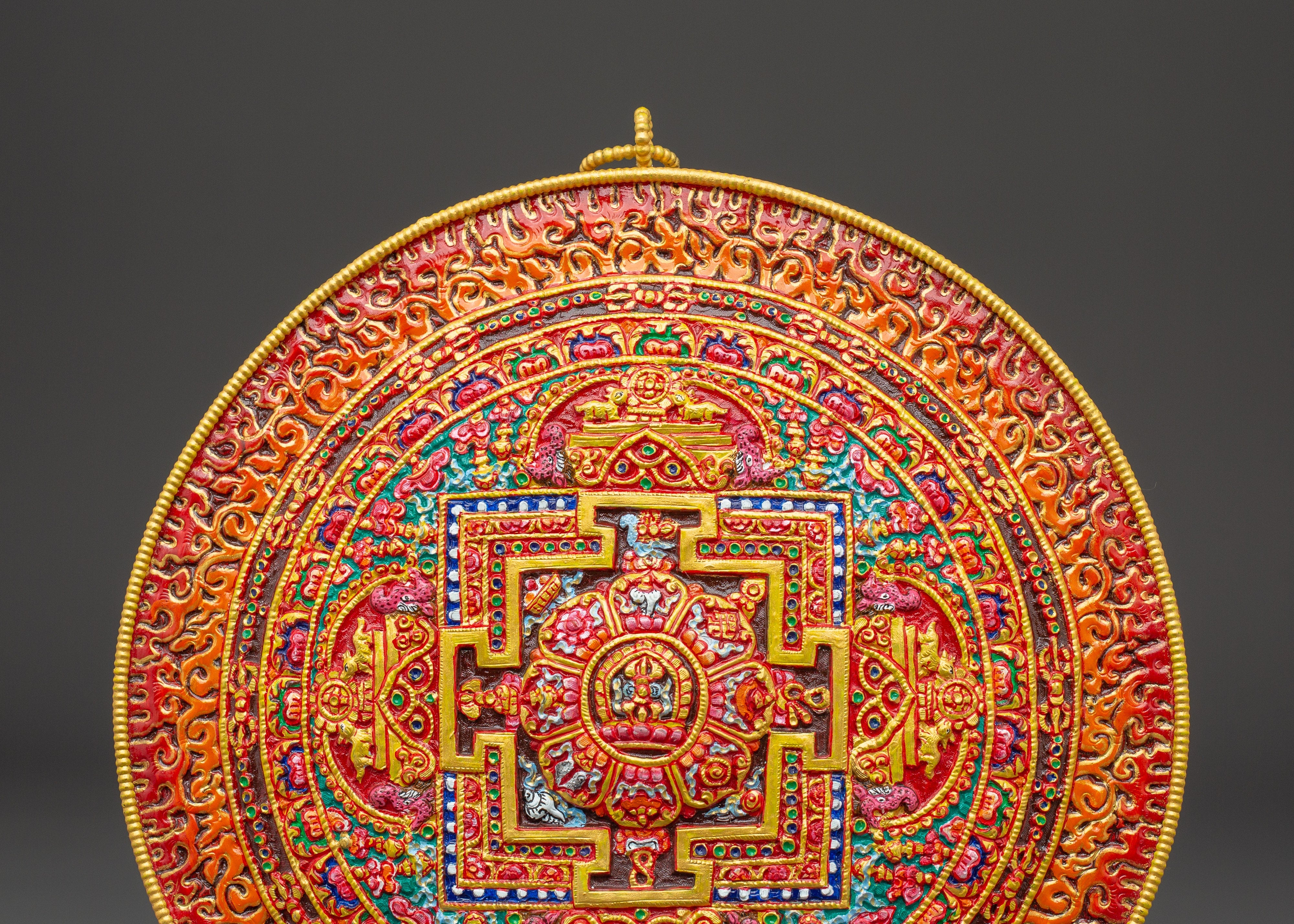 Spiritual Copper Mandala Wall Hanging | Handmade Boho Decor