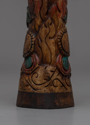 Handcrafted Mahakala Protector Statue | Guardian Deity of Tibetan Buddhism