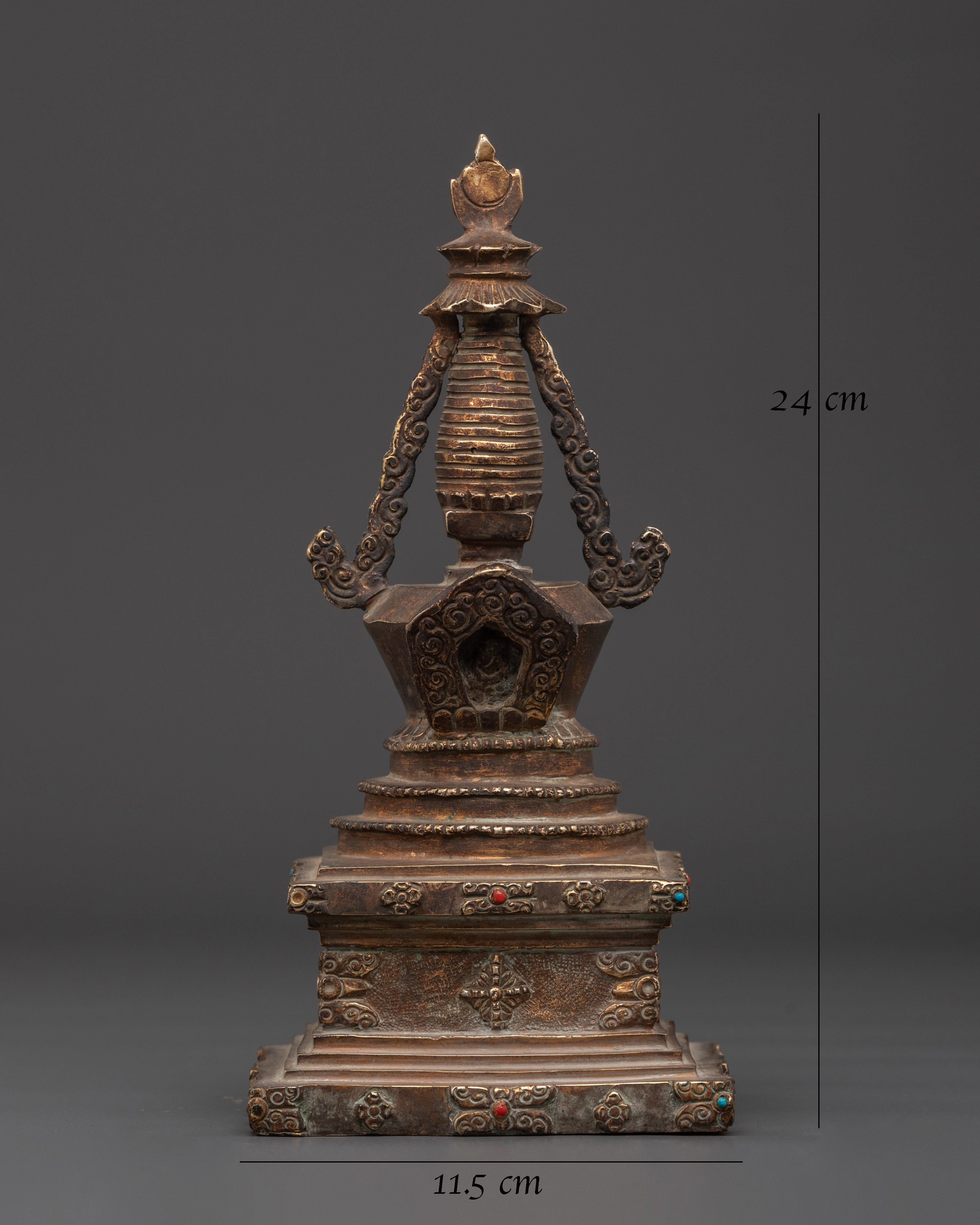 Stupa Symbol of Peace | Sacred Gold Plated Stupa