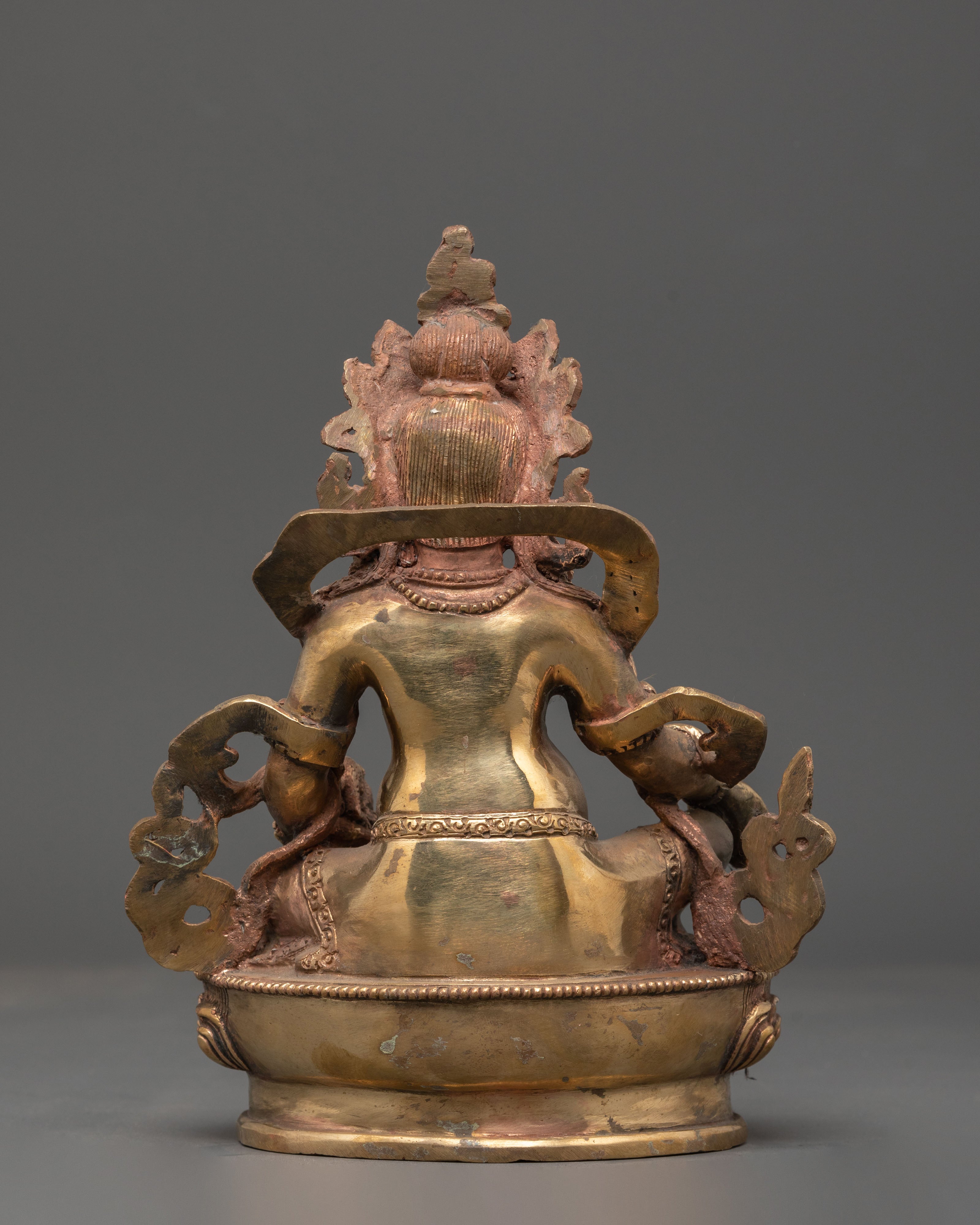 Tibetan Wealth Deity Dzambhala | Handcrafted Copper Sculpture