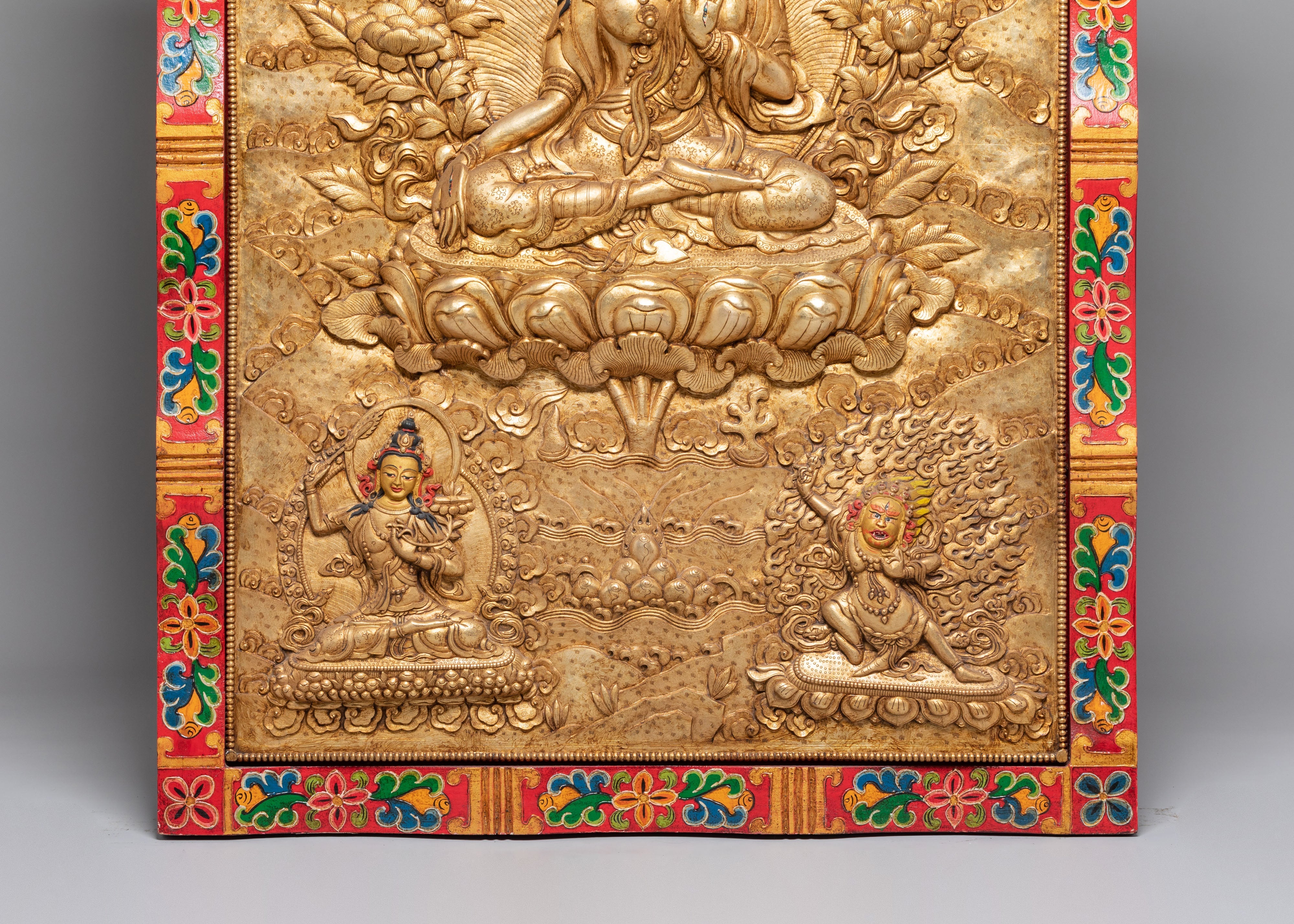 Himalayan Wall Art of Seven Eyed White Tara | Tibetan Goddess of Healing