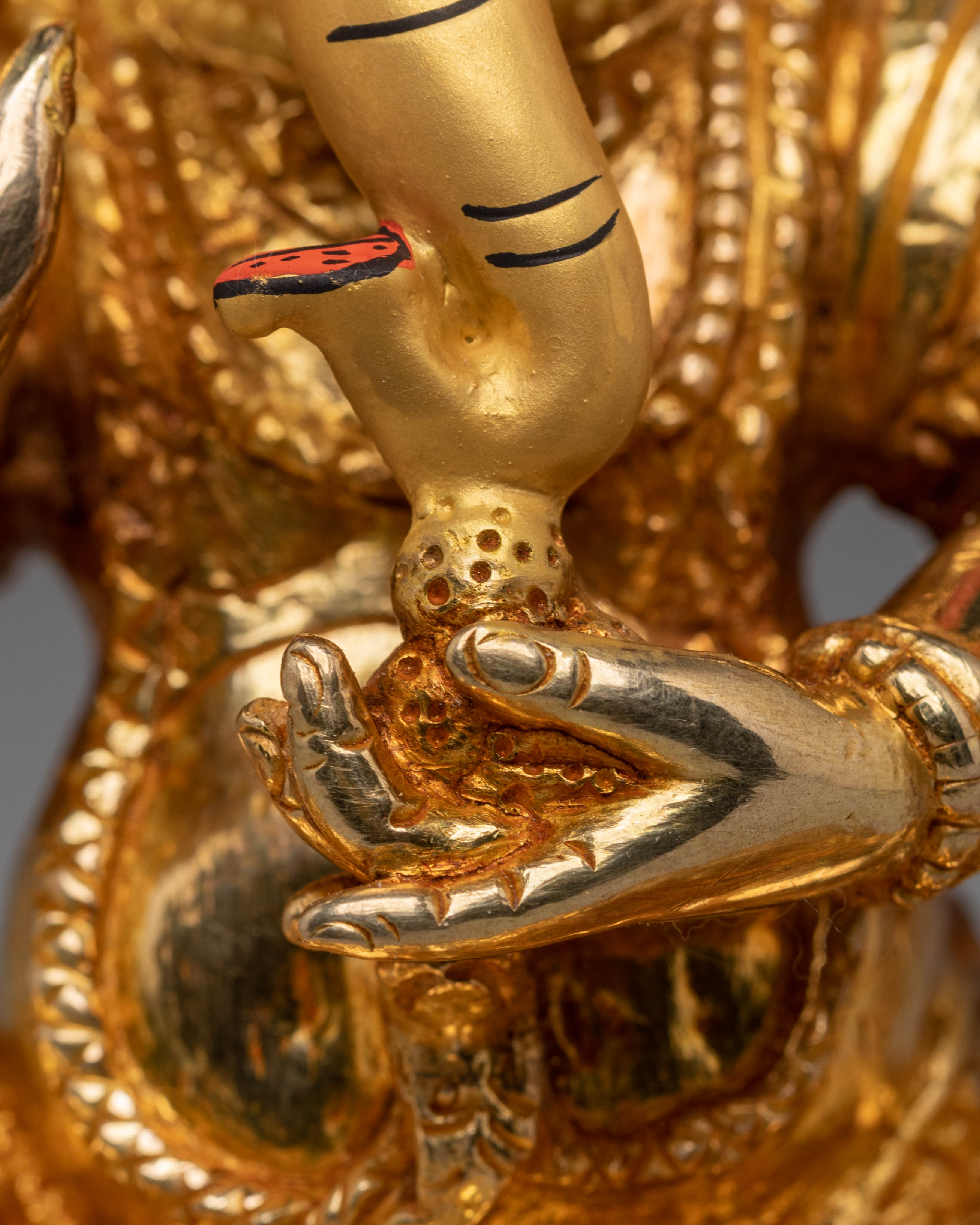 Lord Ganesha Statue for Altars | Gold Plated Copper Figurine