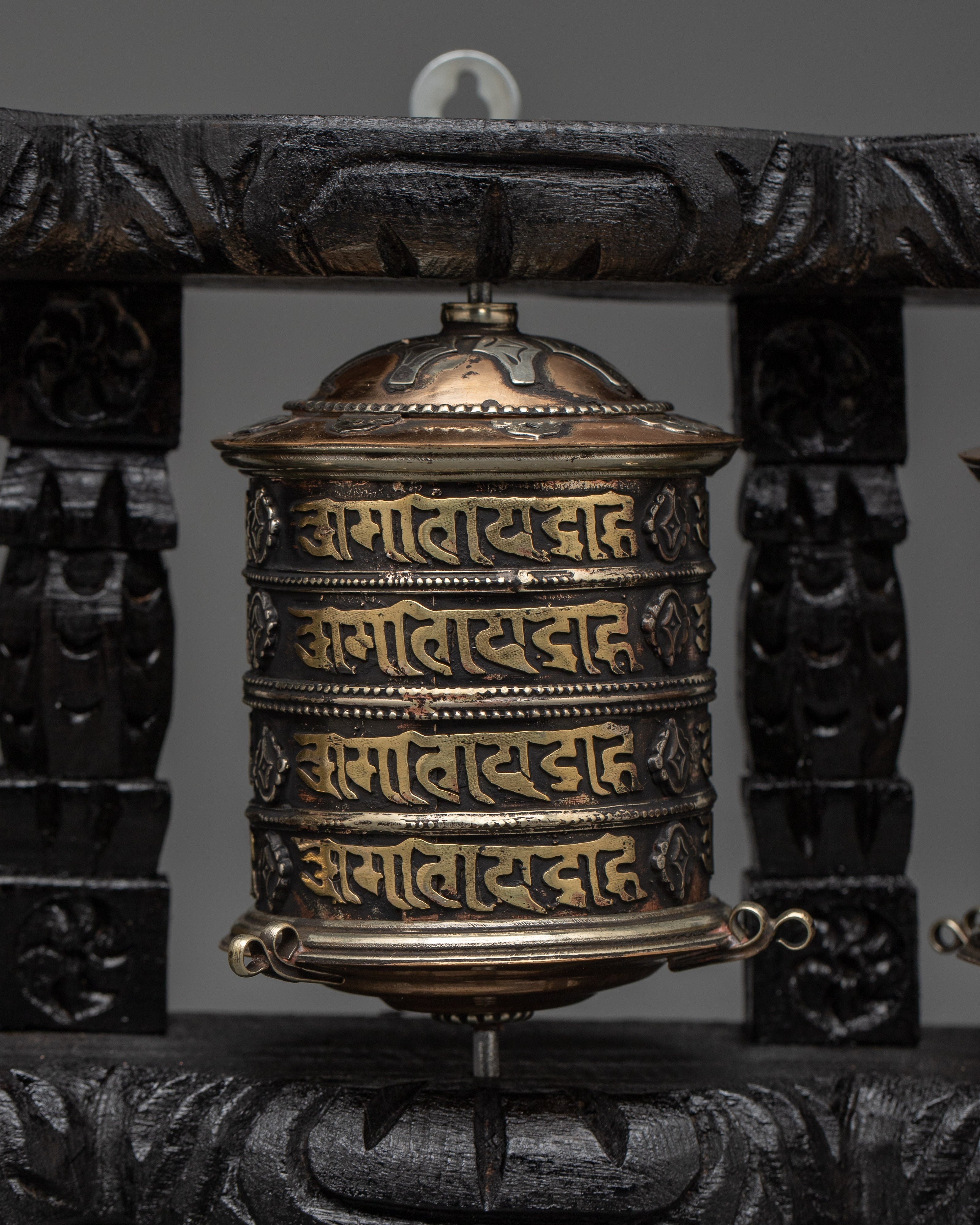 Sacred Mantra Prayer Wheel Wall Decor | Meditation & Blessings