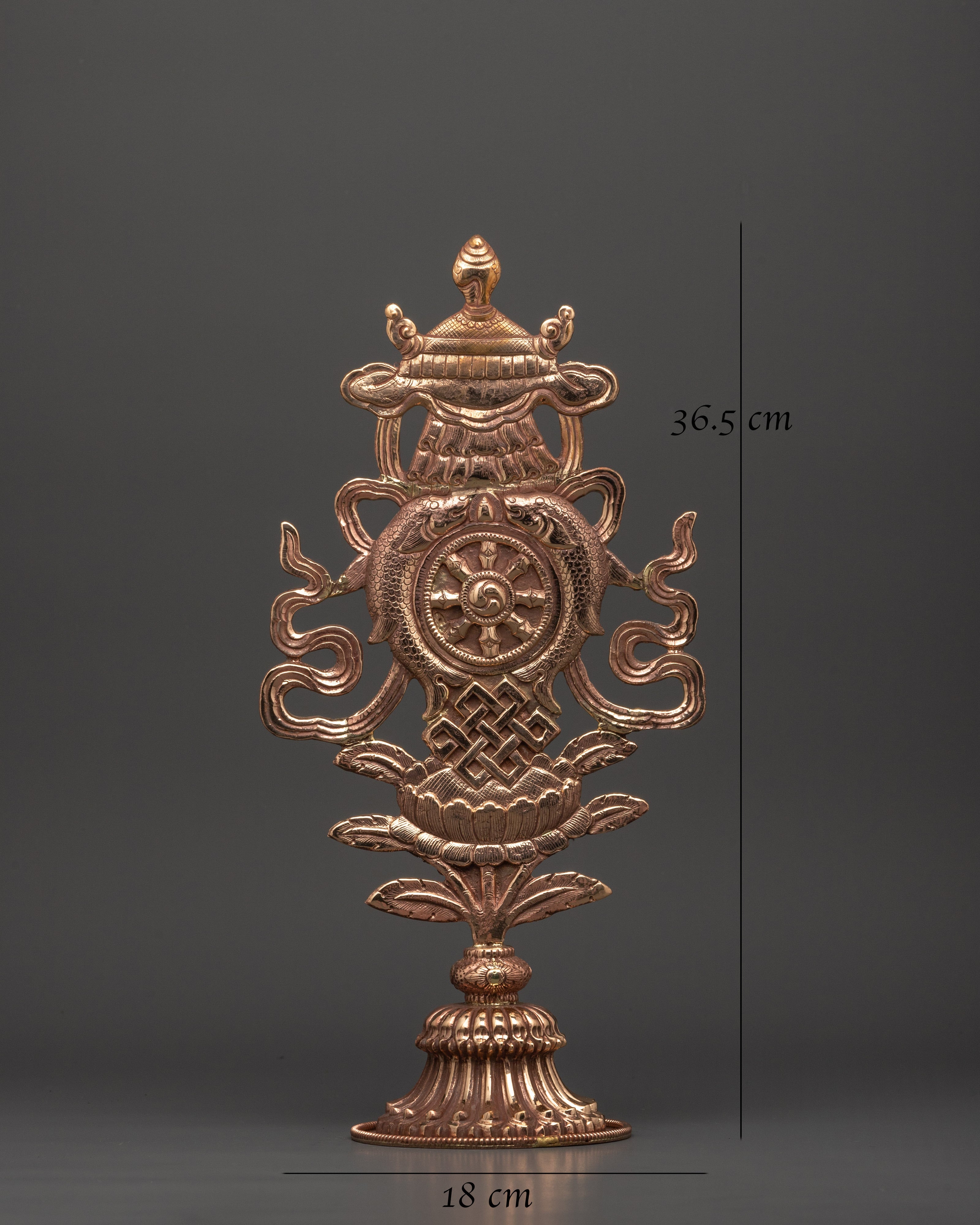 Buddhist Sacred Auspicious Symbol | Copper Spiritual Altar Decor