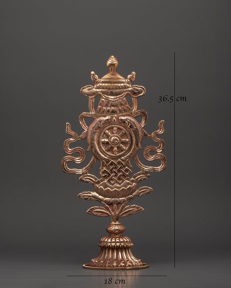 Buddhist Sacred Auspicious Symbol | Copper Spiritual Altar Decor
