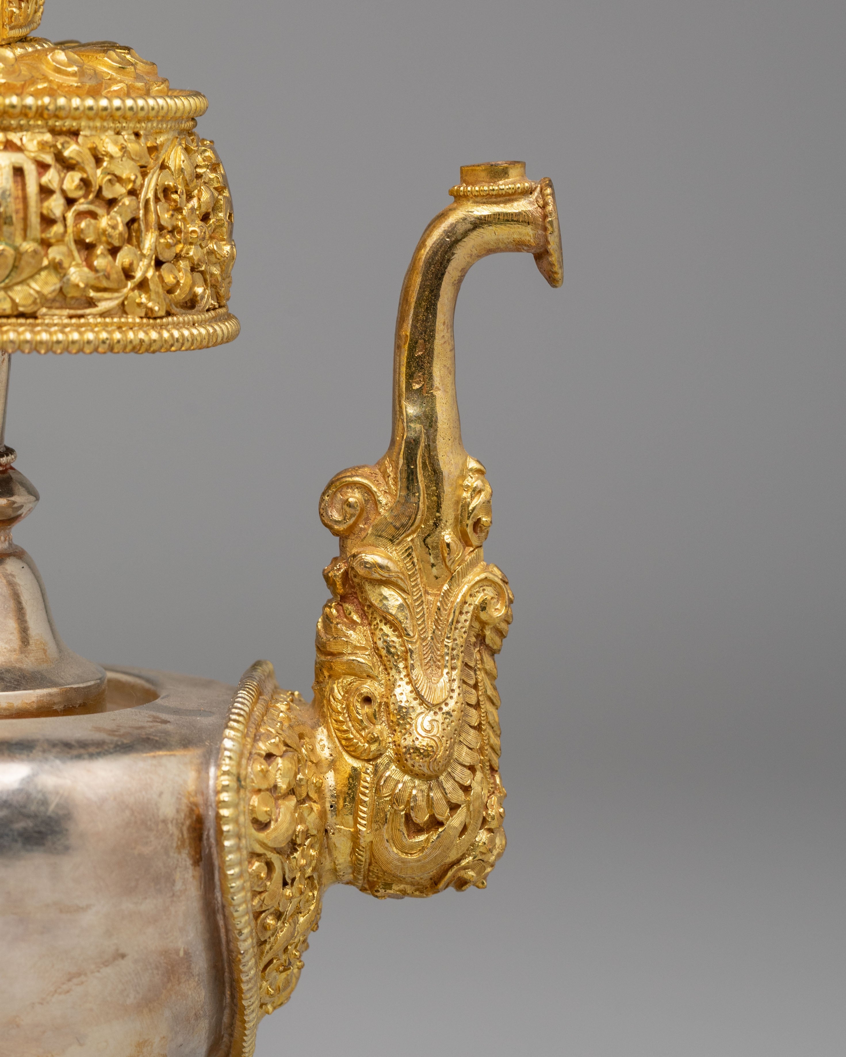 Spiritual Handcrafted Ritual Bhumba Set | Gold and Silver Plated Bhumba