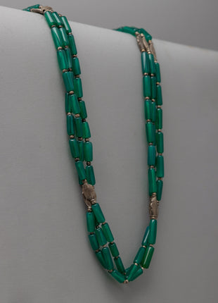 Gemstone Necklace with White Metal | Perfect for Meditation & Fashion