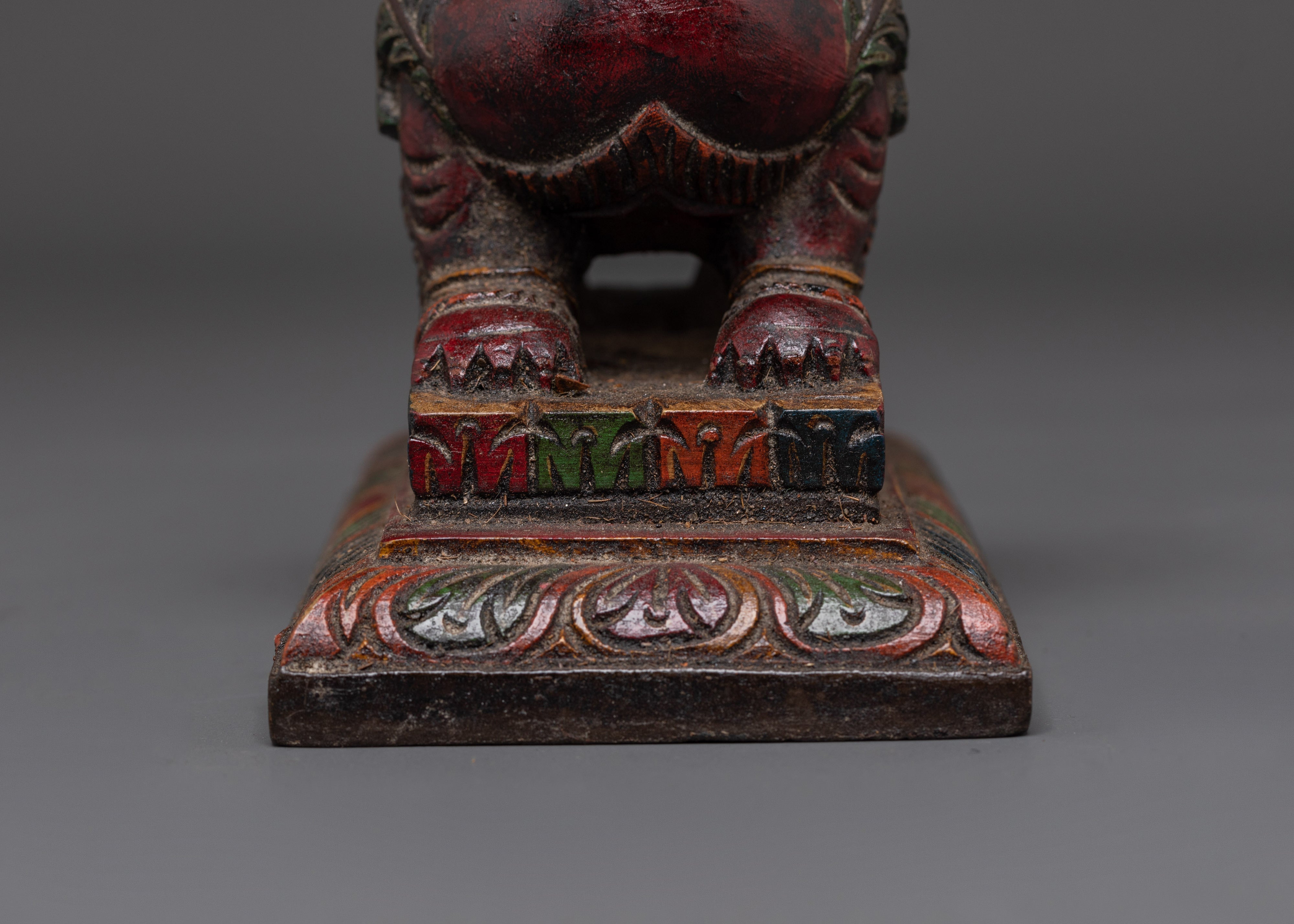 Sacred Copper Lion Statue Set | Spiritual Protection and Strength