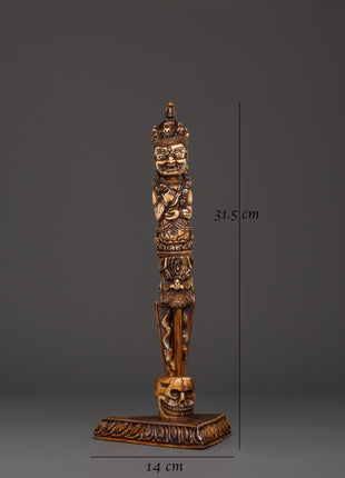 Wrathful Deity Phurba - Yak Bone Ritual Dagger