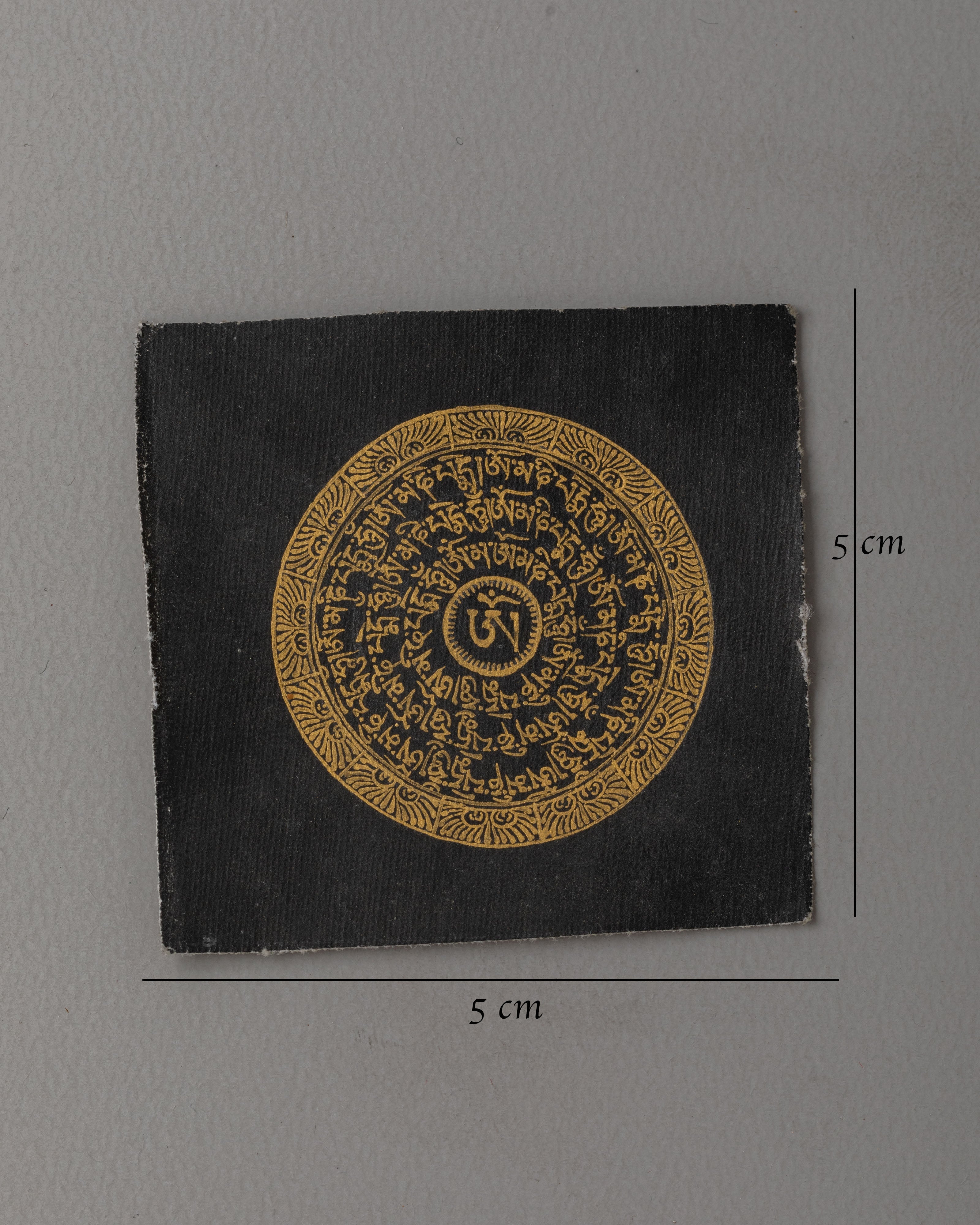 Tibetan Mantra Mandala Thangka for Locket | Spiritual Amulet