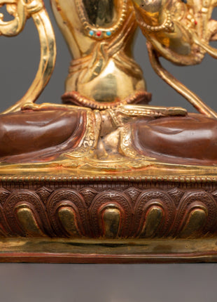Tibetan Wisdom Deity Manjushri Statue | Bodhisattva of Wisdom and Insight