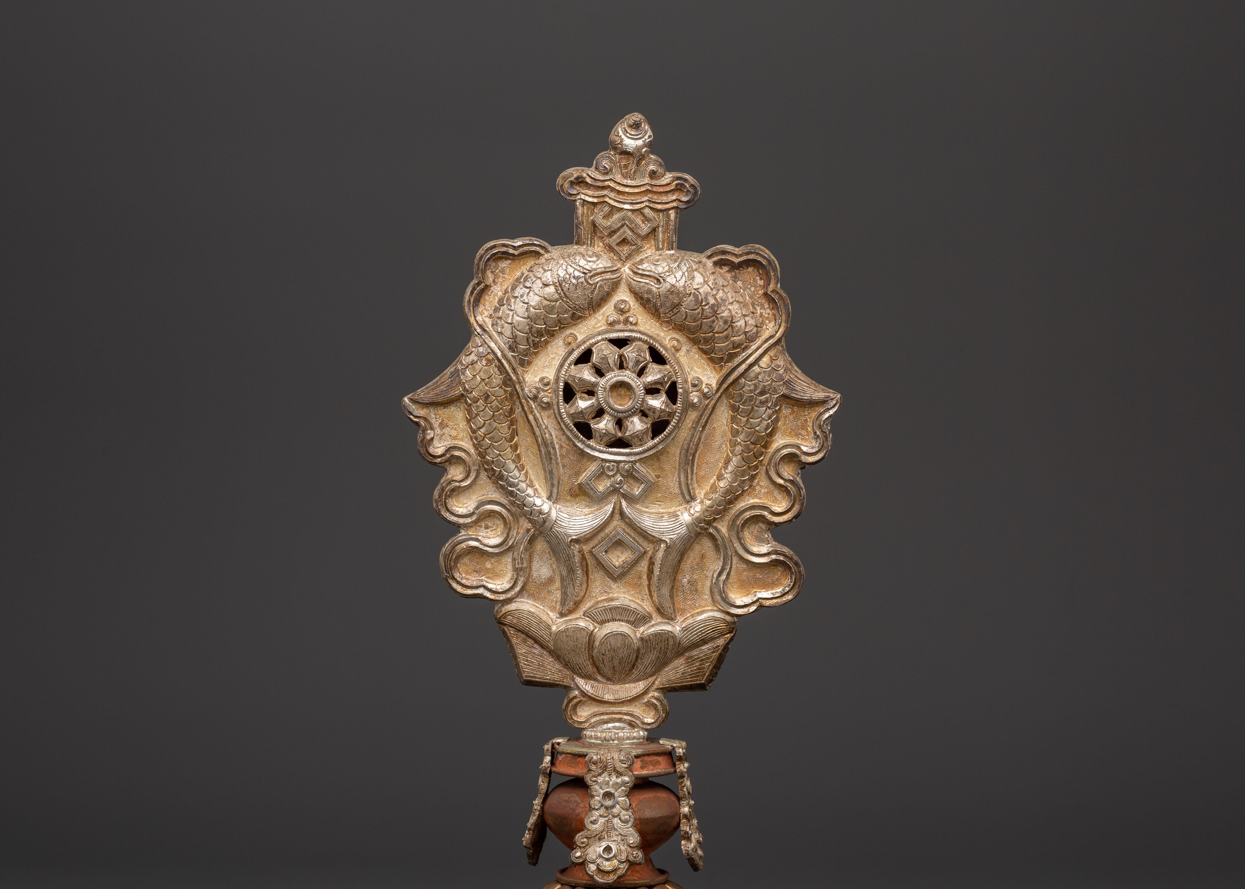 Buddhist Protection Symbol | Pure Silver & Copper Ritual Artifact