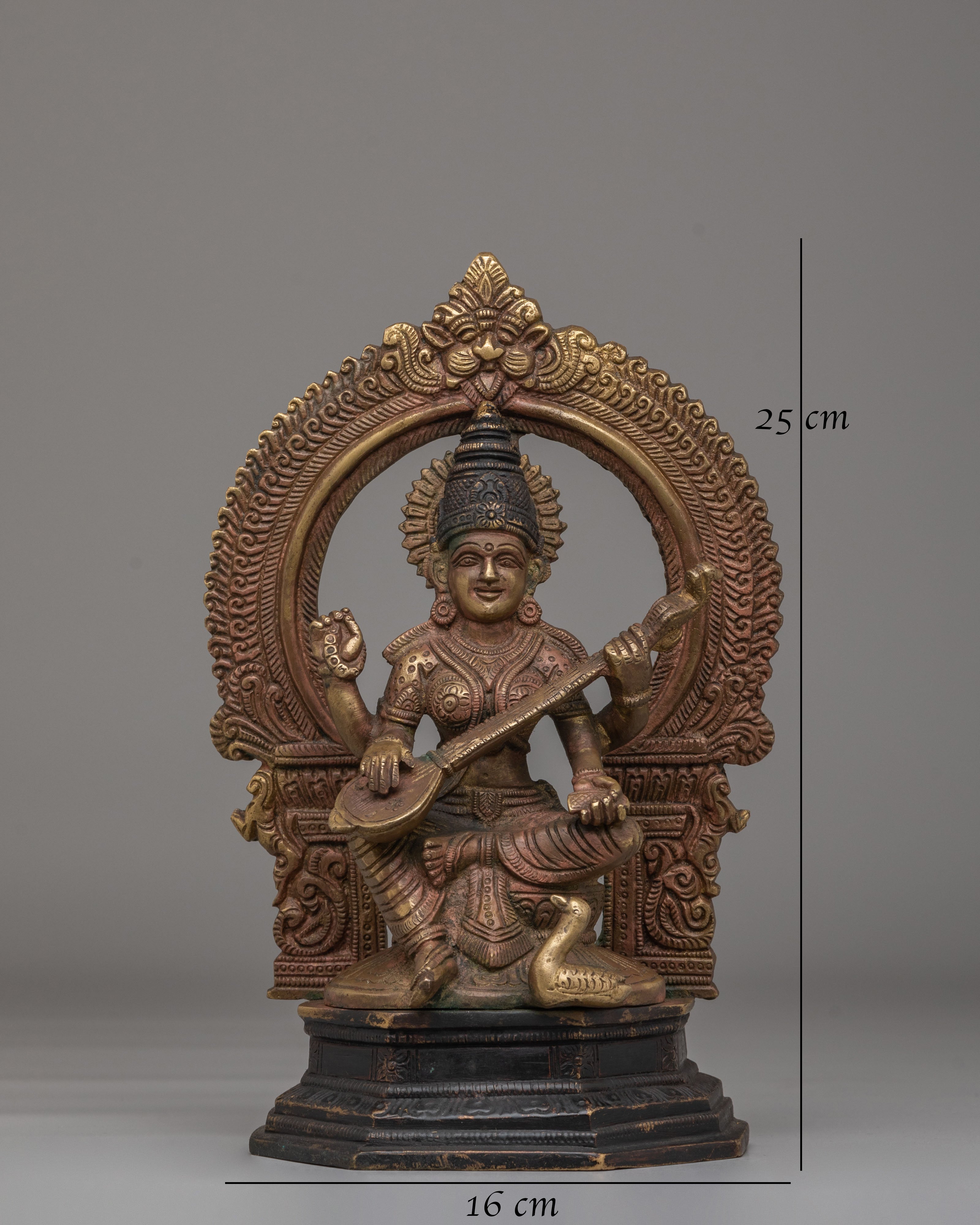 Sacred Divine Saraswati Veena Statue | Symbol of Wisdom and Creativity