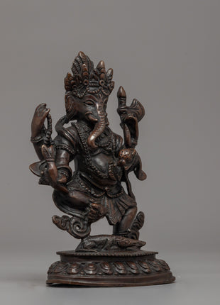 Handcrafted Standing Ganesha Statue | Sacred Buddhist Protector Deity