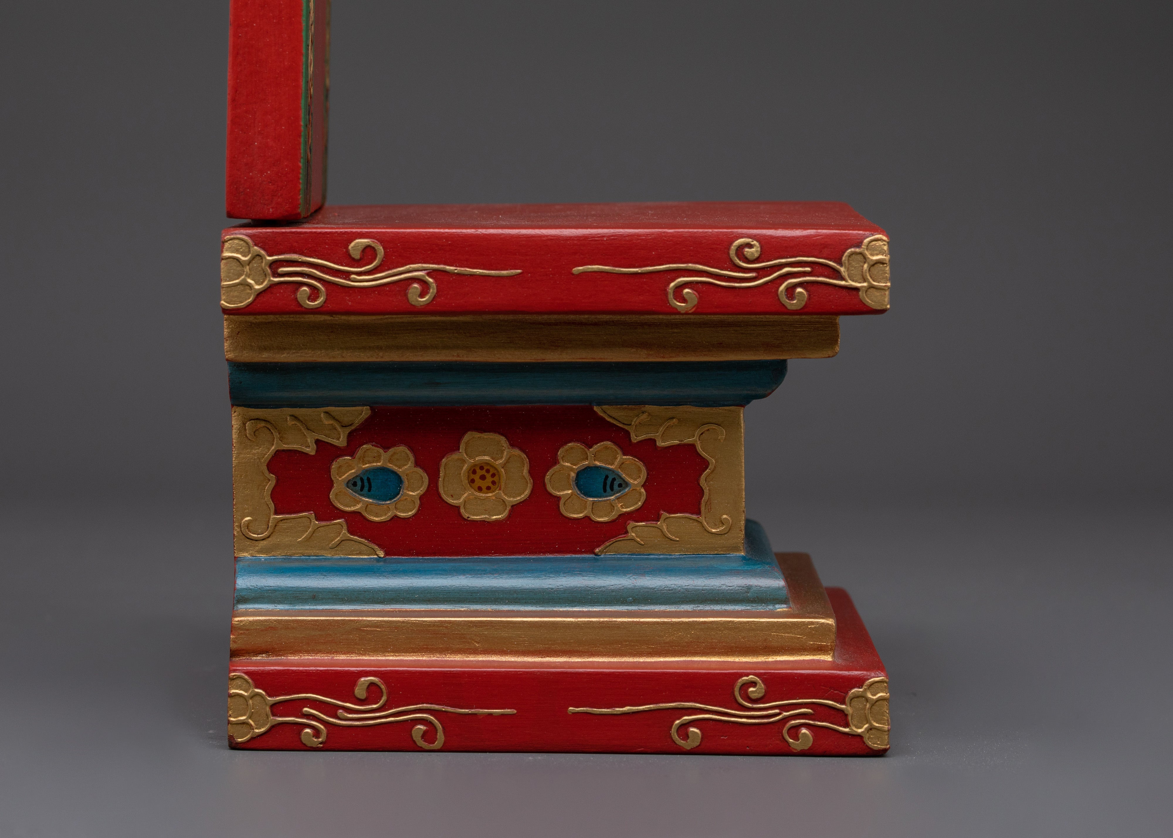 Handcrafted Tibetan Throne | Traditional Buddhist Seat for Meditation