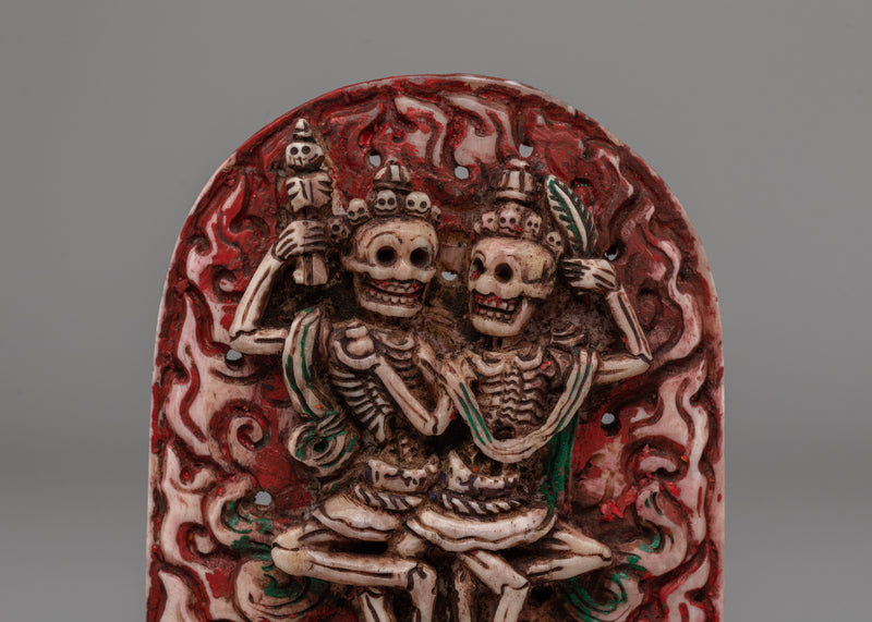 Dancing Couple Citipati | 13cm Ethically Sourced Buffalo Bone