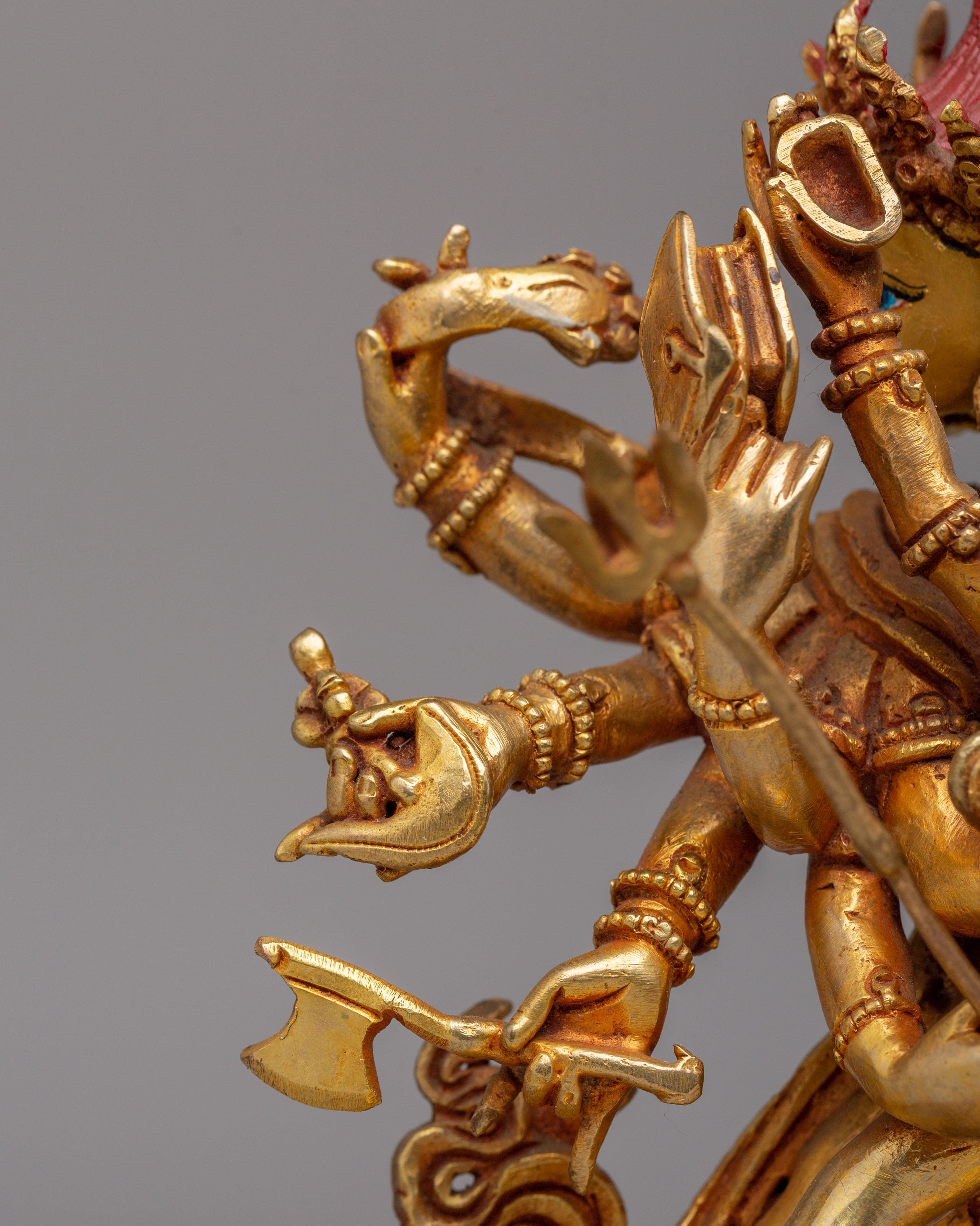 Buddhist Chakrasamvara With Consort Statue | Handmade Tantric Deity Sculpture