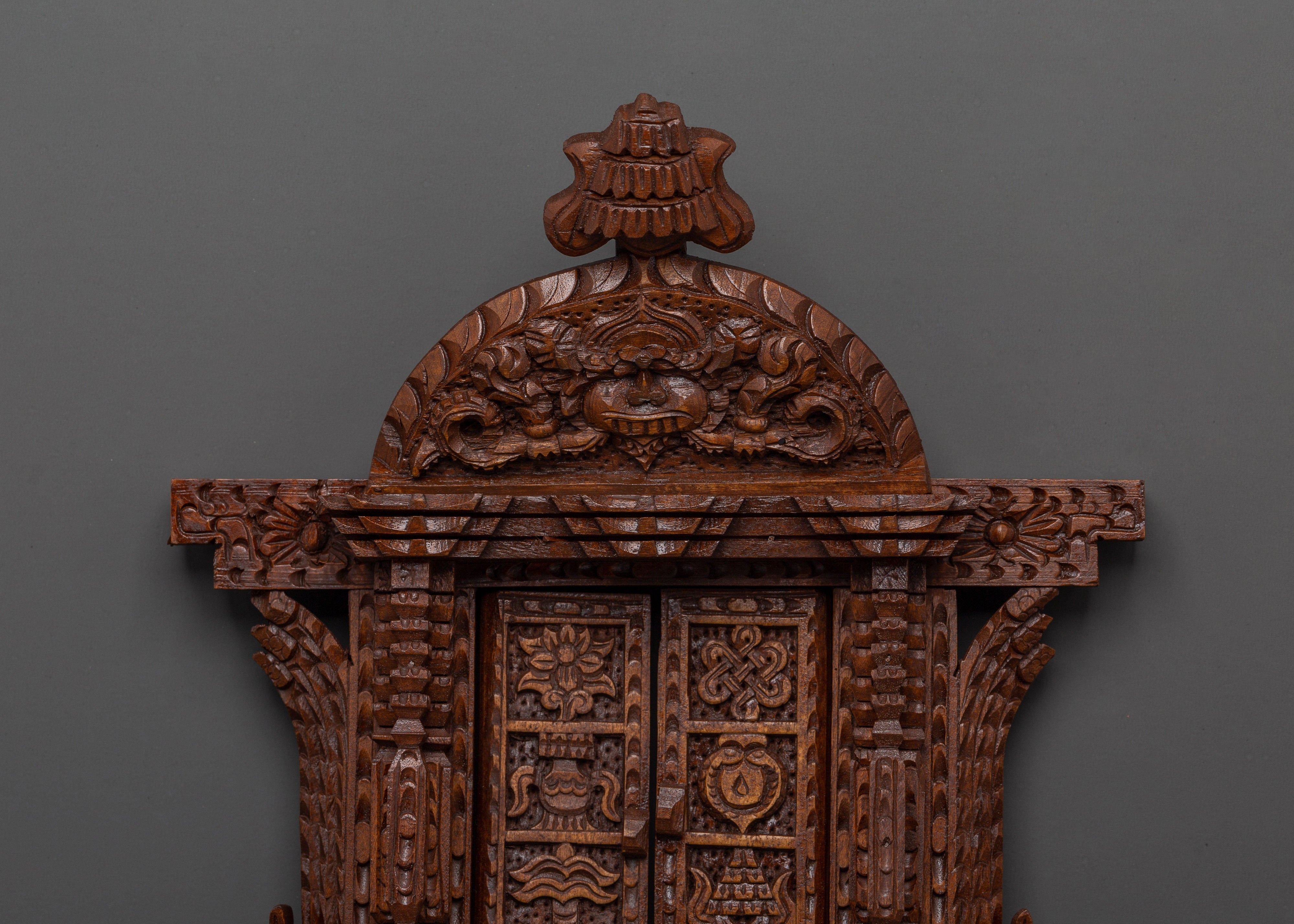 Handcarved Traditional Wooden Wall Hanging | Intricate Peacock Motif Art