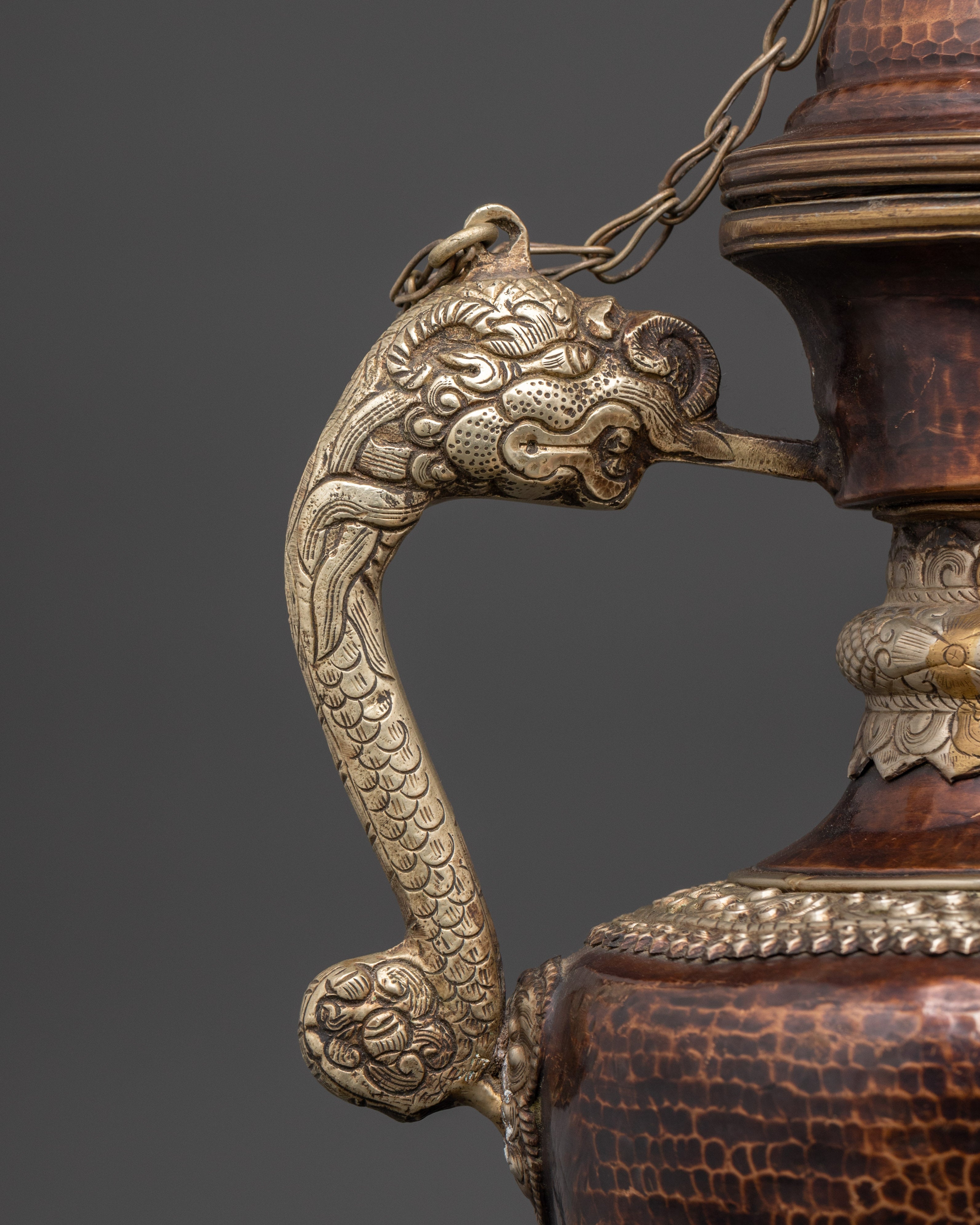 Handcrafted Copper Tea Pot | Traditional Tibetan Ritual Vessel