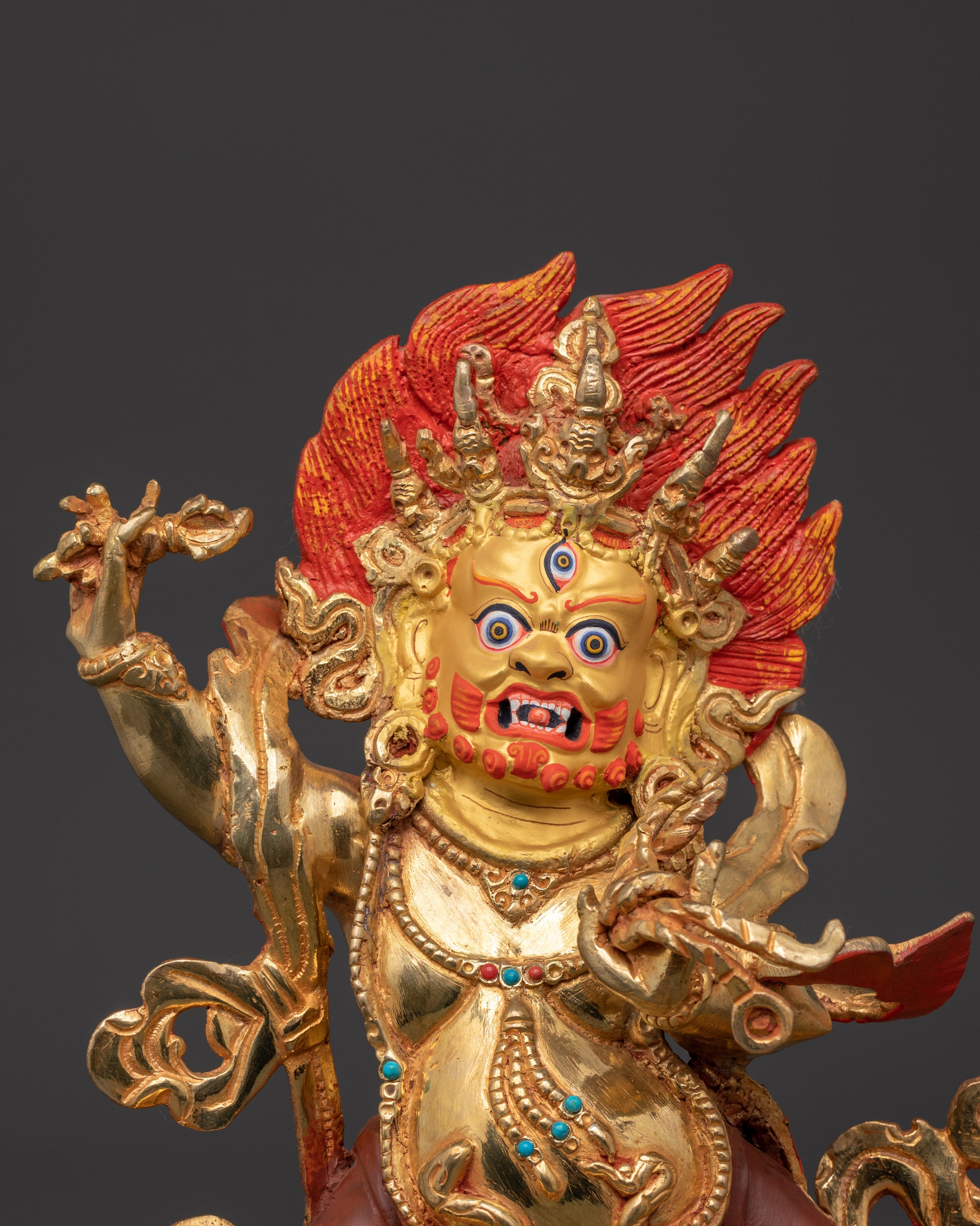 Tibetan Deity Chana Dorje Statue | Sculpture for Strength, Protection, and Empowerment