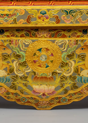 Foldable Buddhist Table (Chokchi) | Wooden Altar Table for Rituals