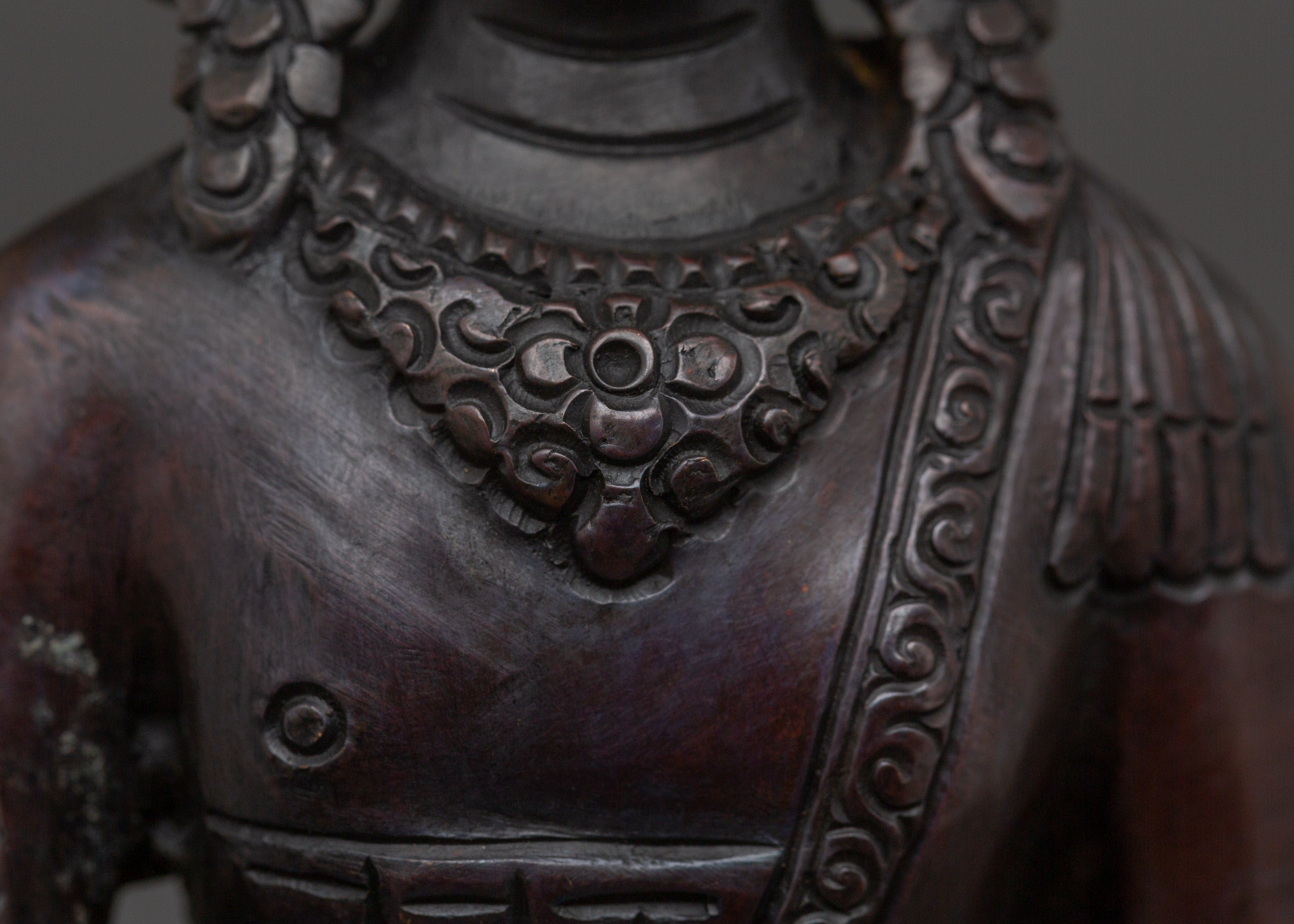 Standing Buddha Copper Statue | Spiritual Home Decor