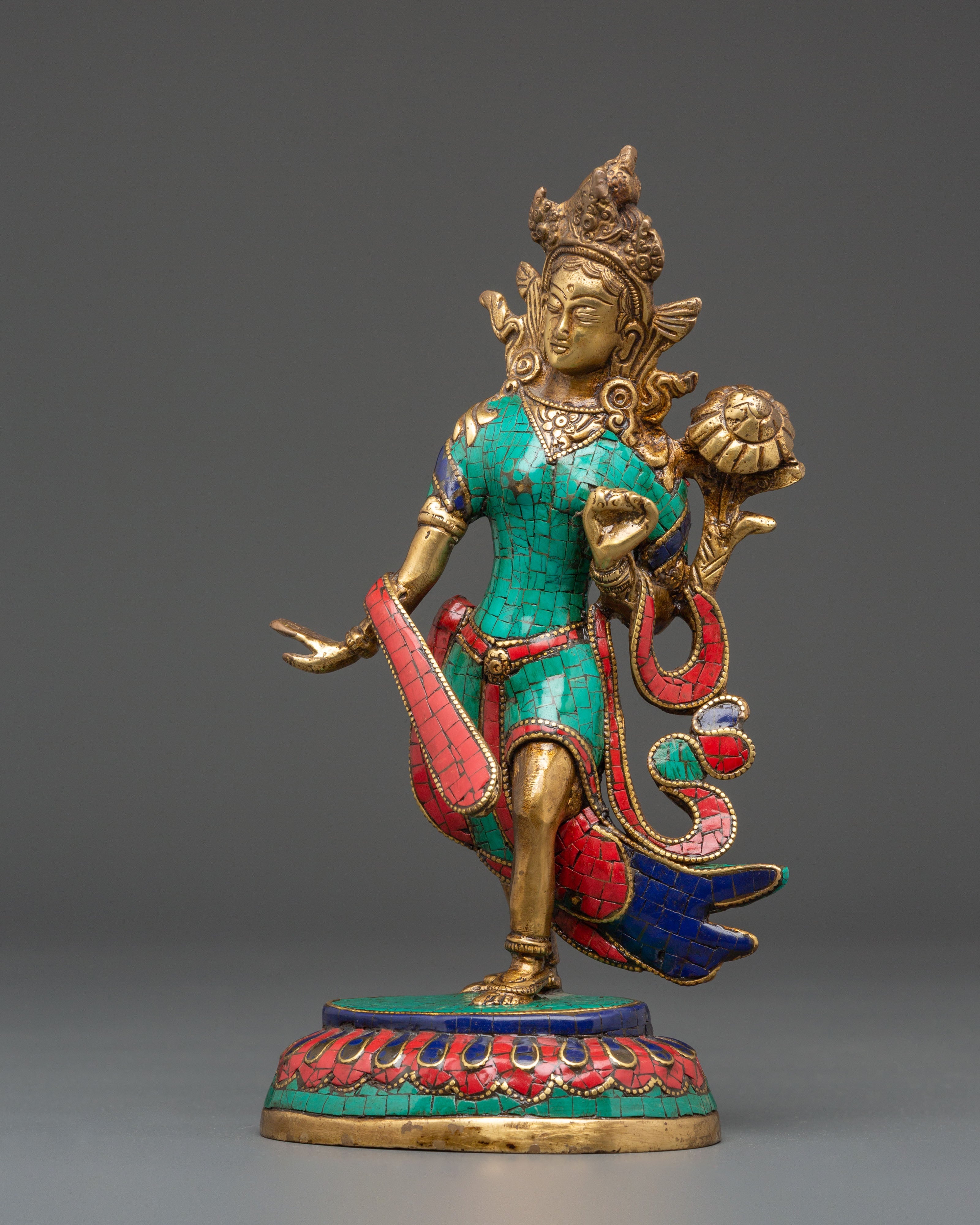 Sacred Green Tara Goddess Sculpture | Spiritual Protection