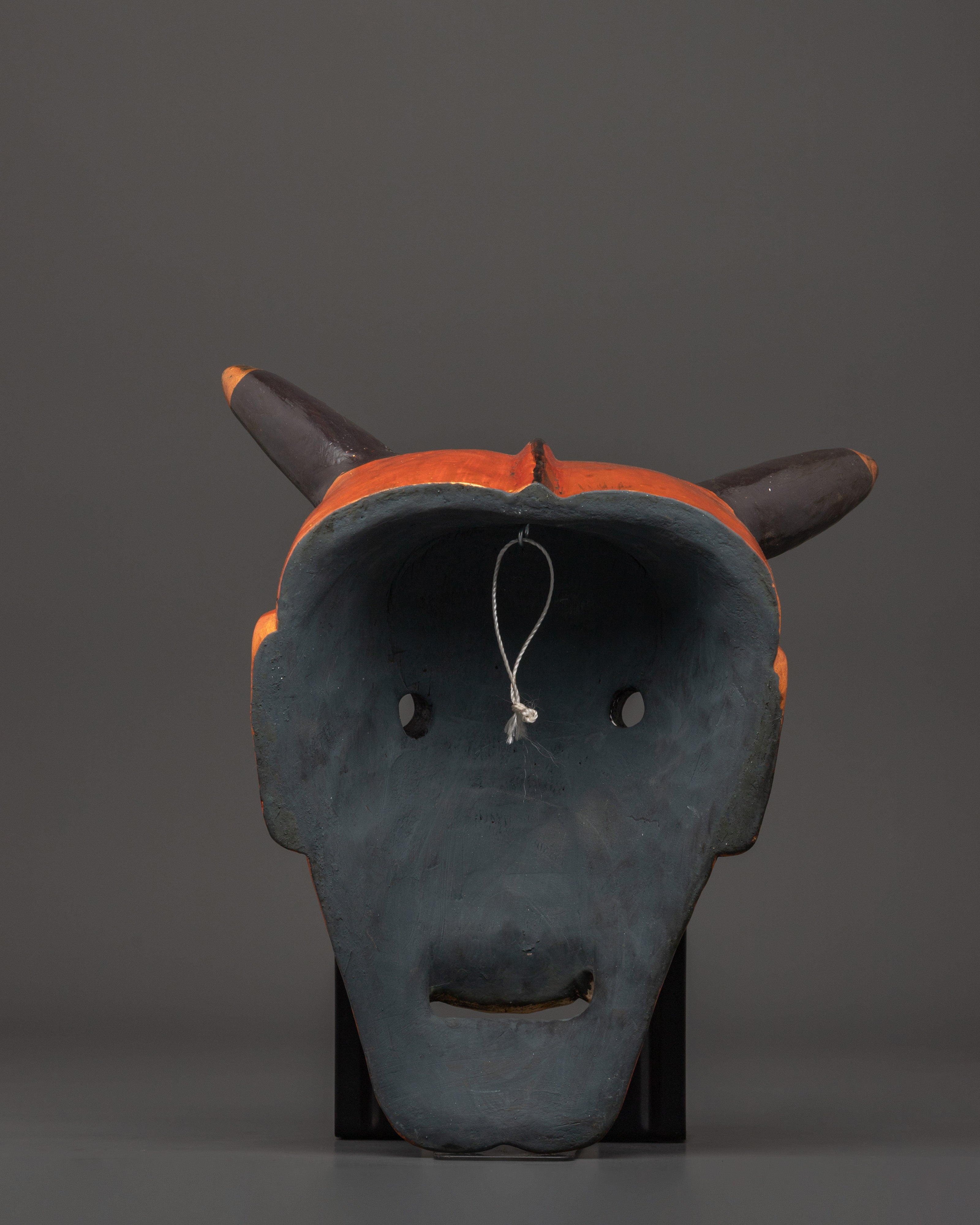 Handcrafted Oni Mask Wall Hanging | Wooden Japanese Demon Mask