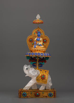 Shakyamuni Buddha on Crystal Elephant
