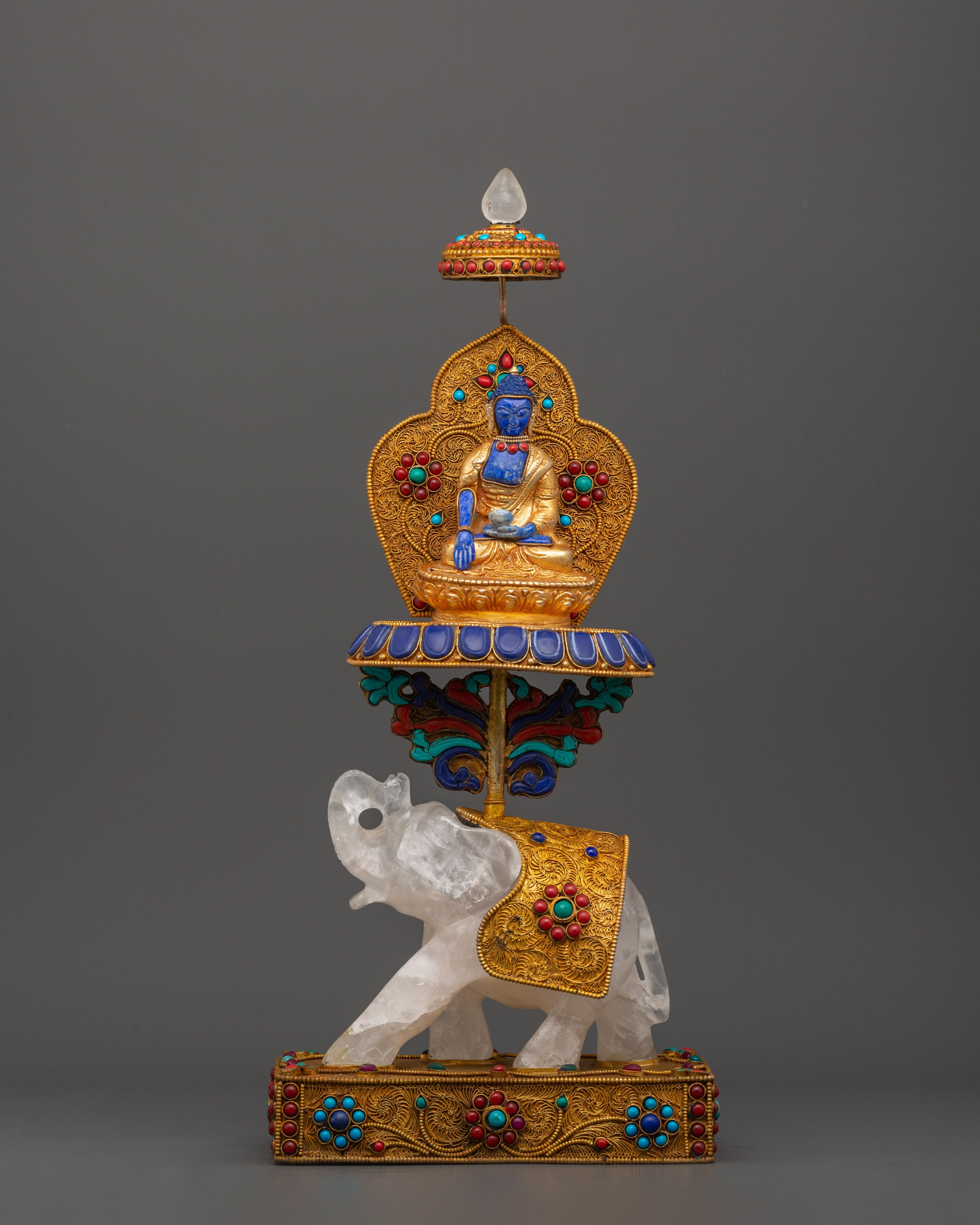 Shakyamuni Buddha on Crystal Elephant