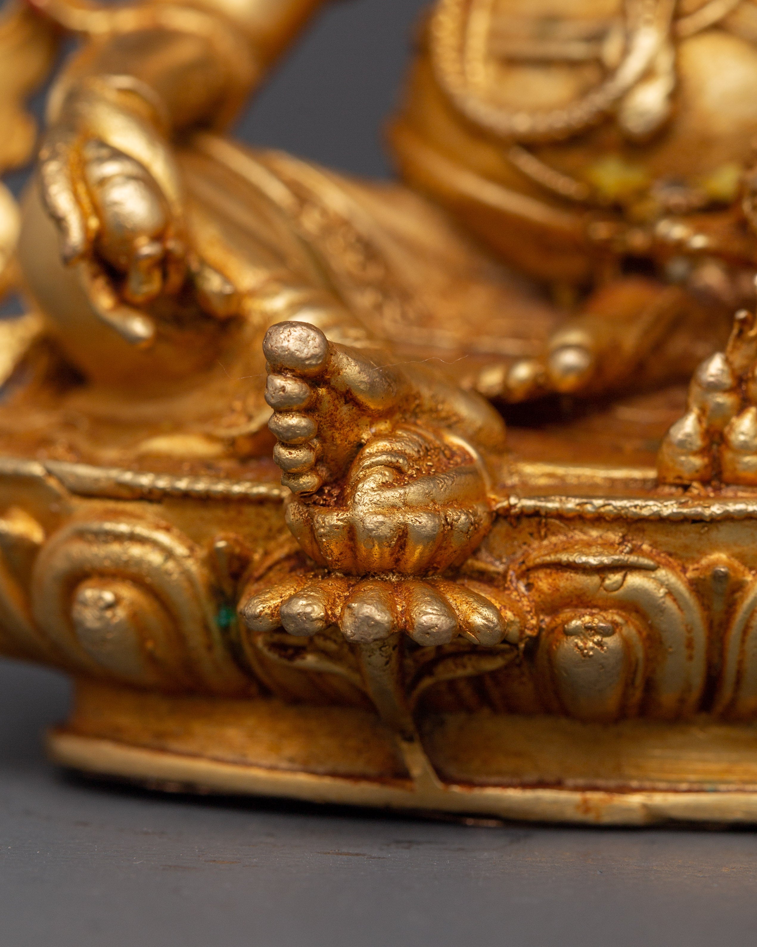 Gold-Plated Dzambala Statue | Tibetan God of Wealth and Prosperity