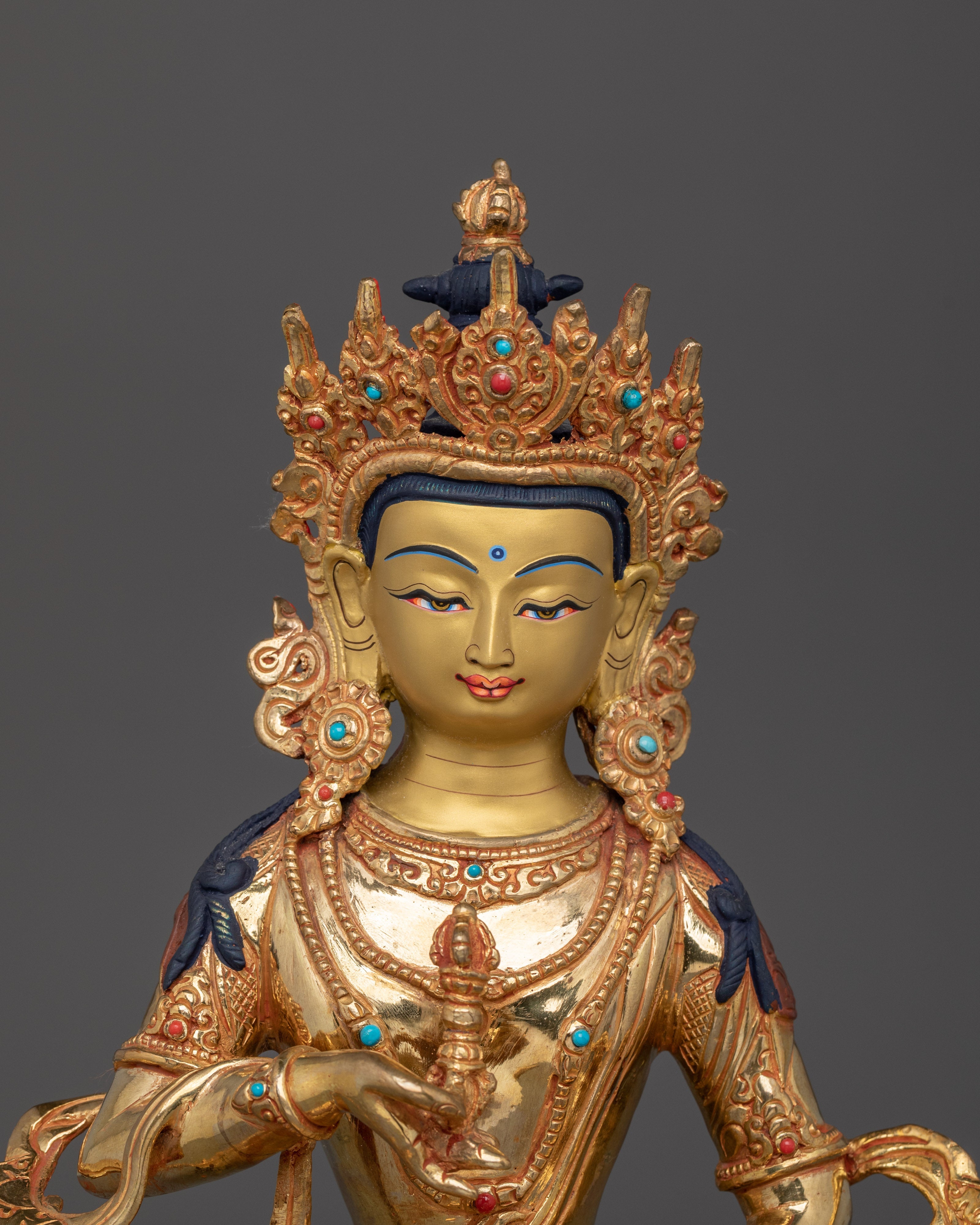 Vajrasattva Purification Deity Statue | Handmade Gold Plated Copper Statue